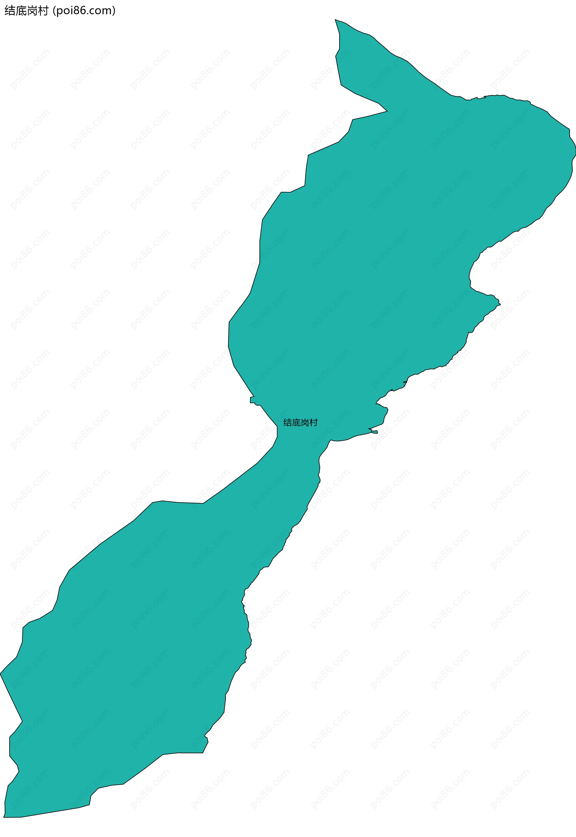 结底岗村边界地图