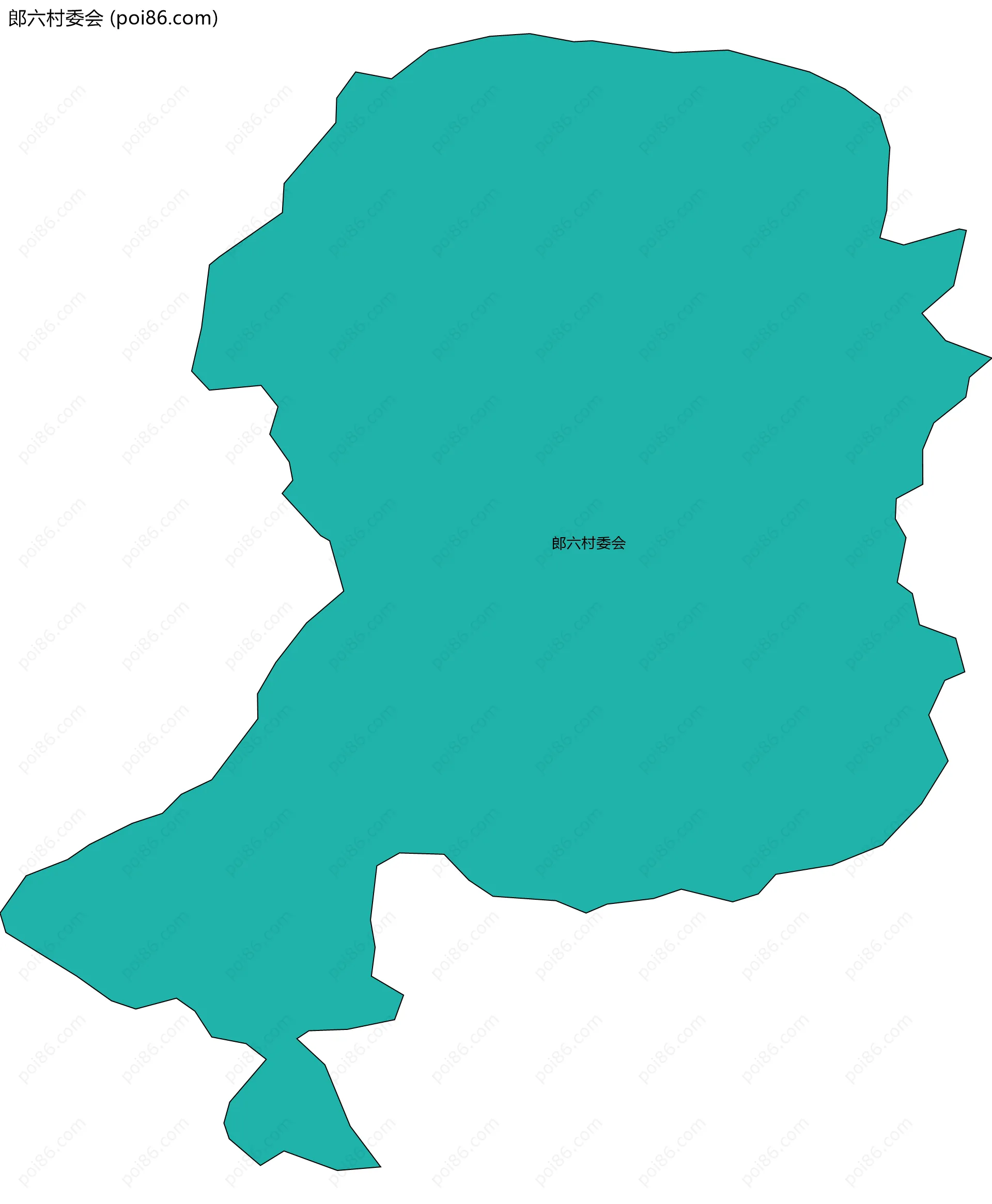 郎六村委会边界地图