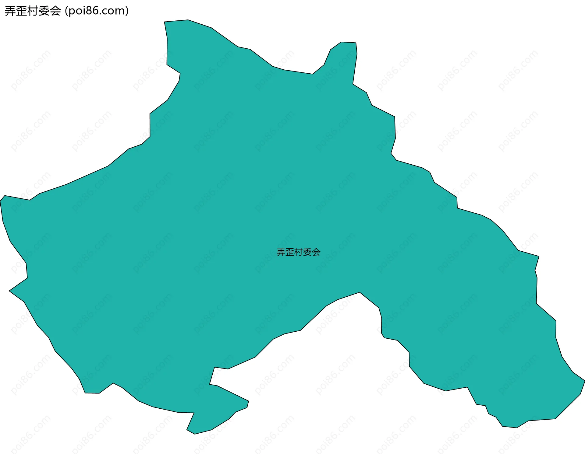 弄歪村委会边界地图