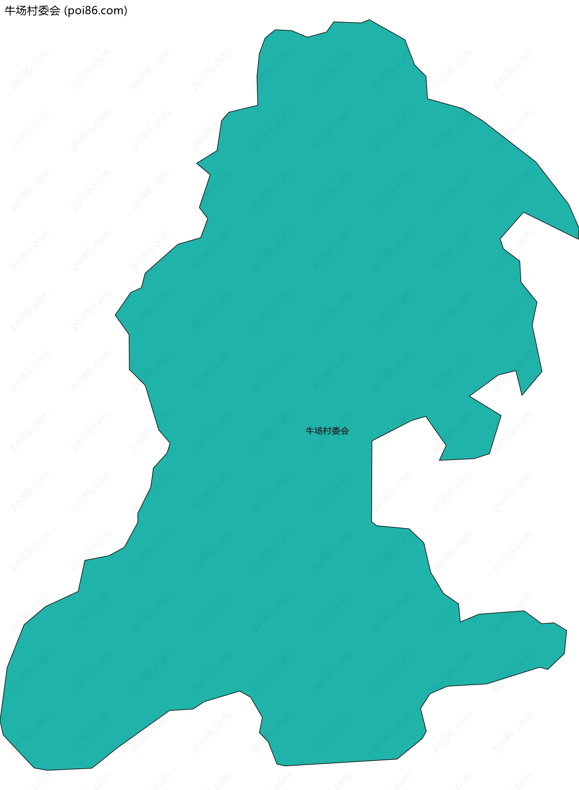 牛场村委会边界地图