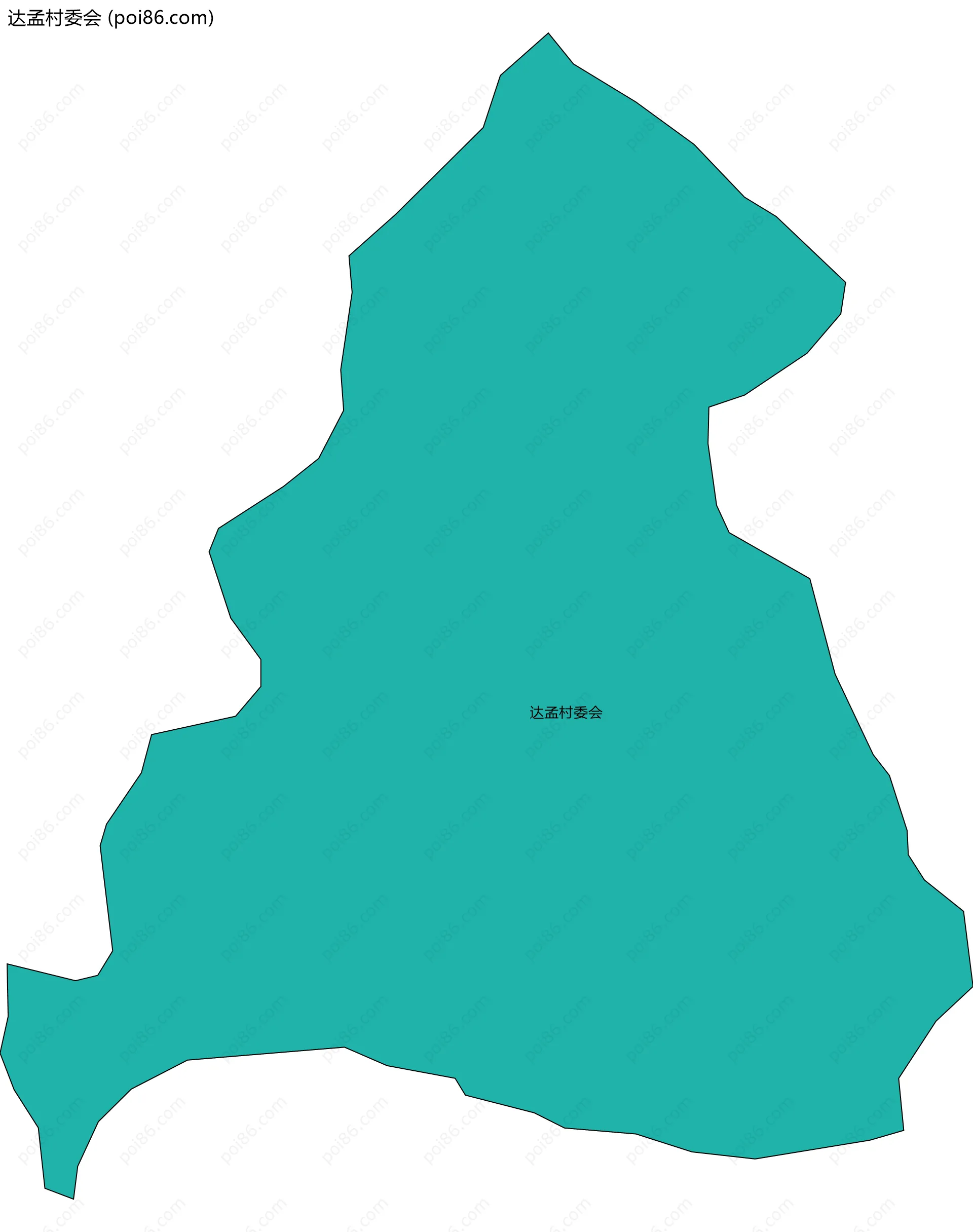 达孟村委会边界地图