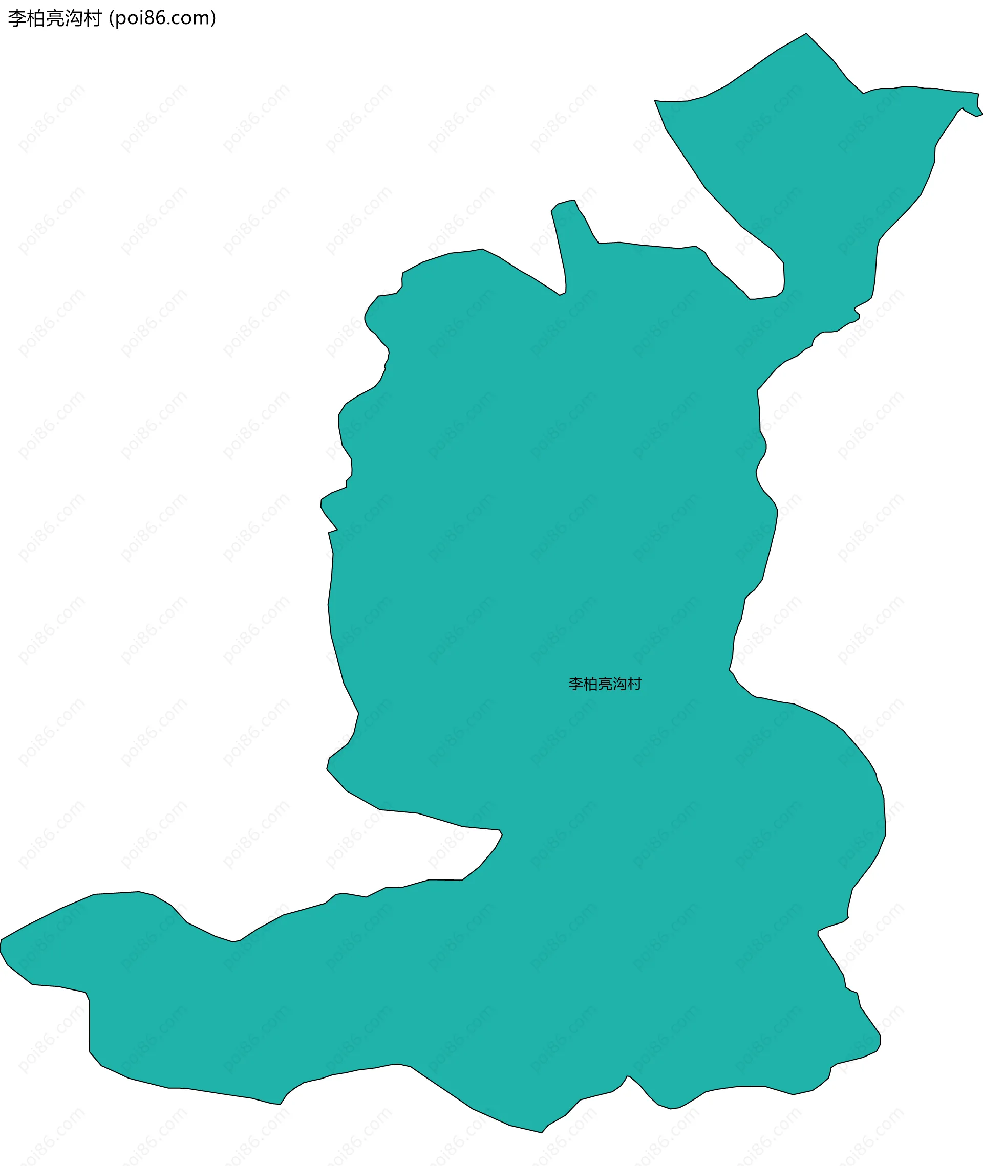 李柏亮沟村边界地图