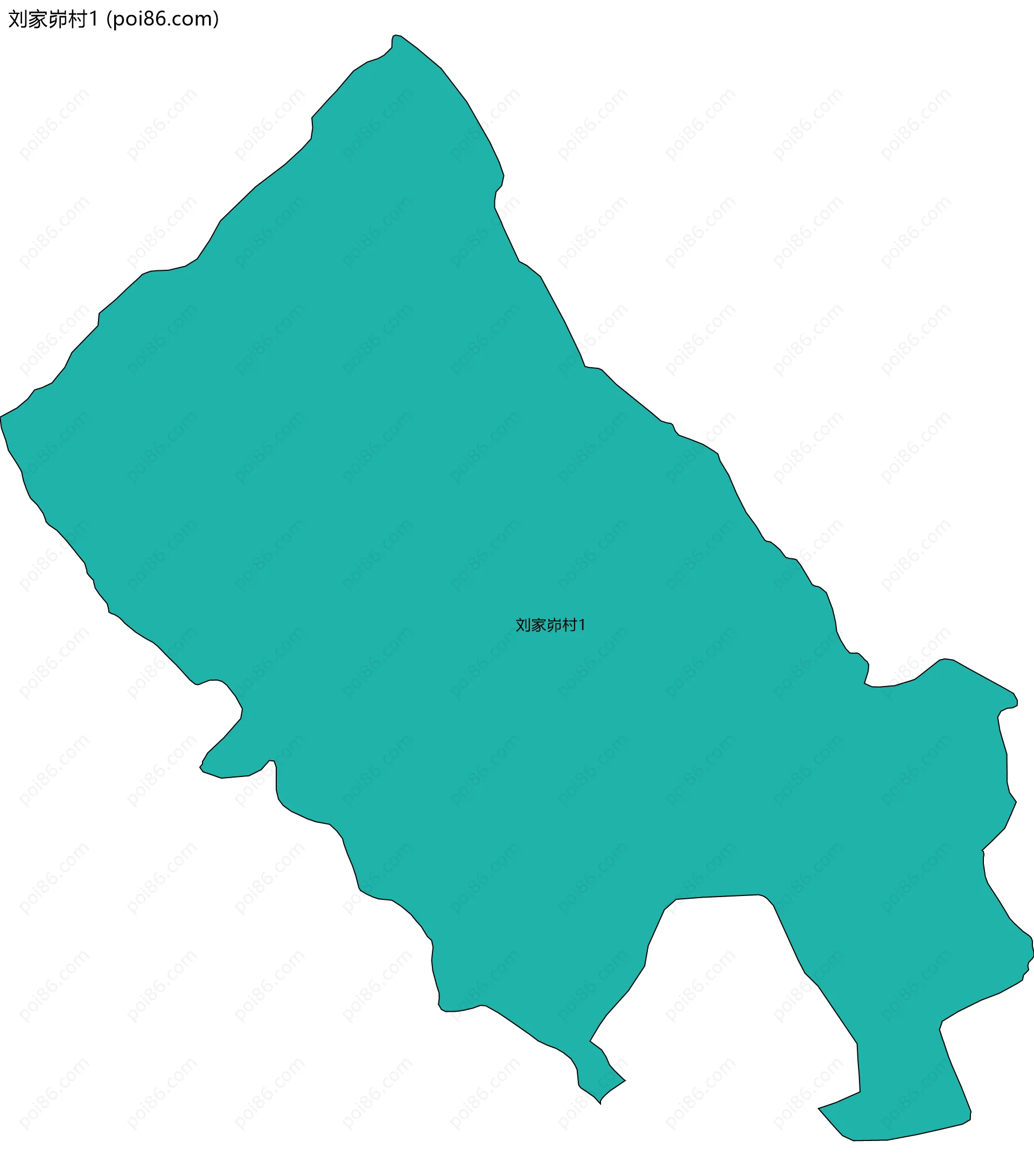 刘家峁村1边界地图