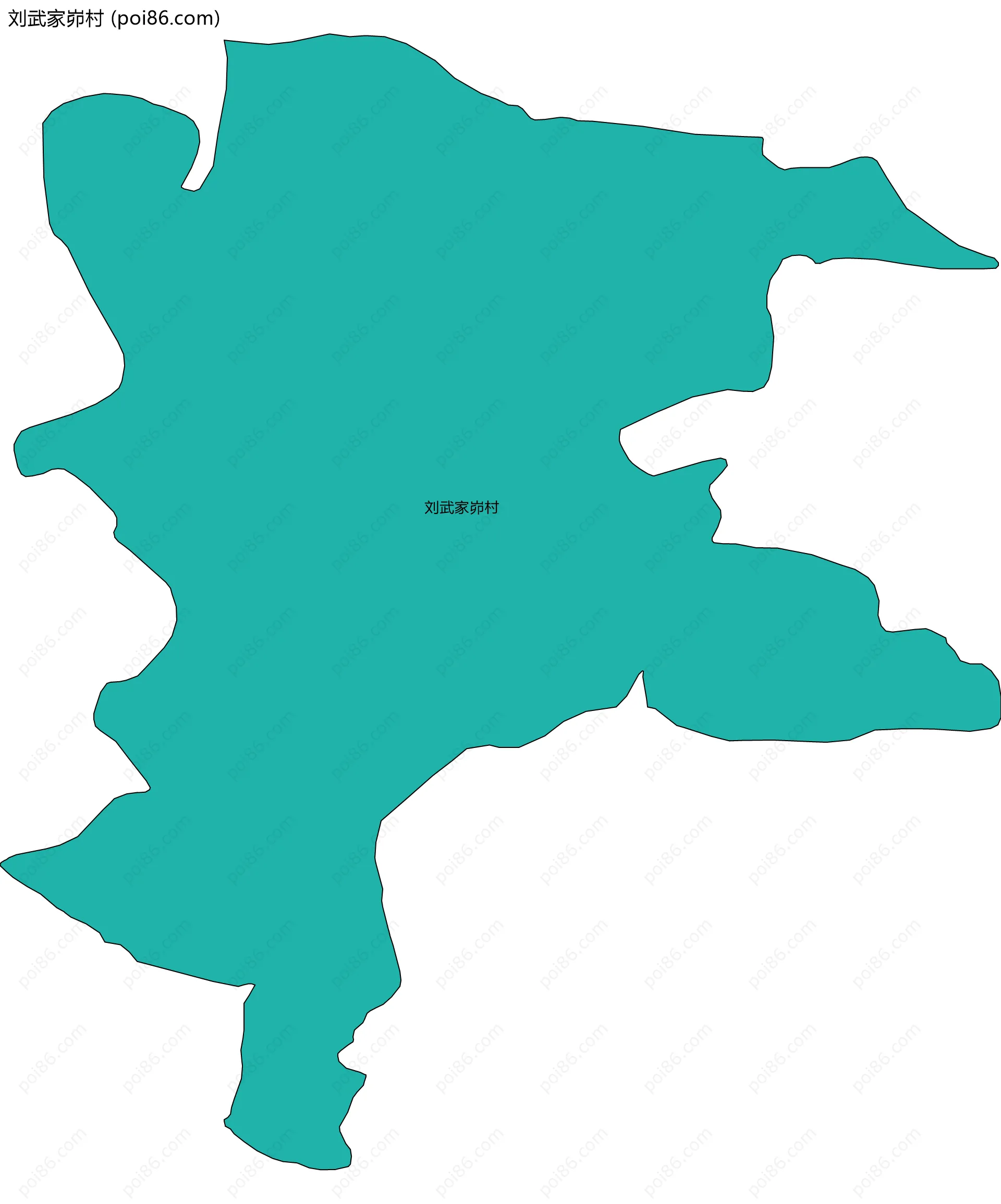 刘武家峁村边界地图