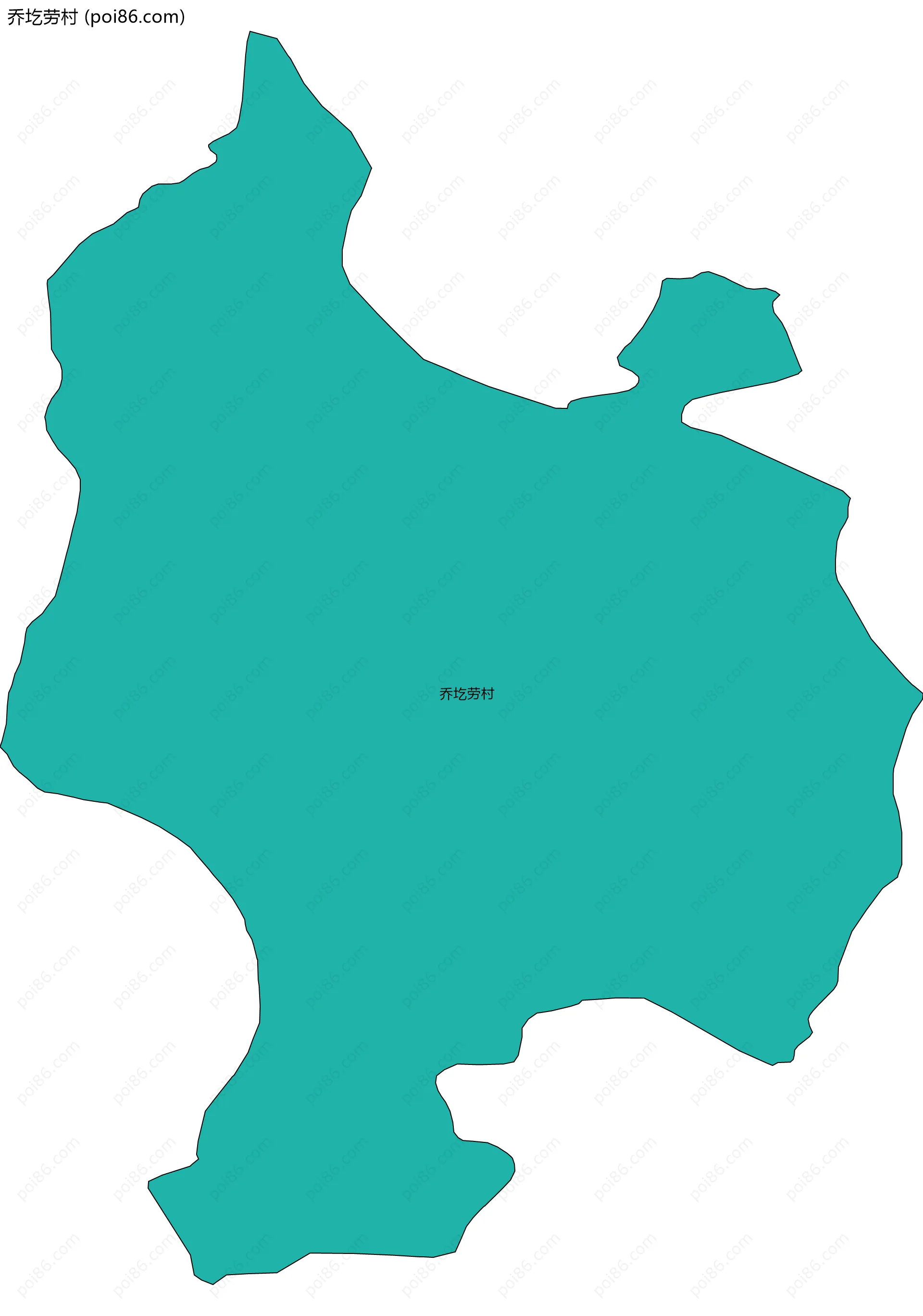 乔圪劳村边界地图