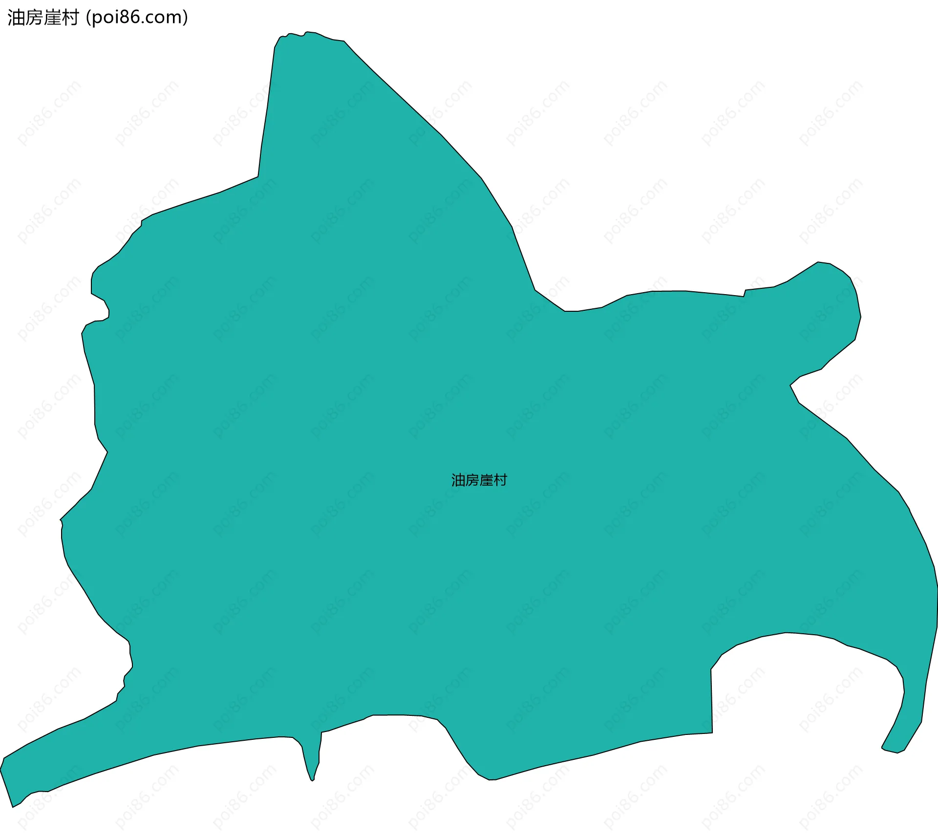 油房崖村边界地图