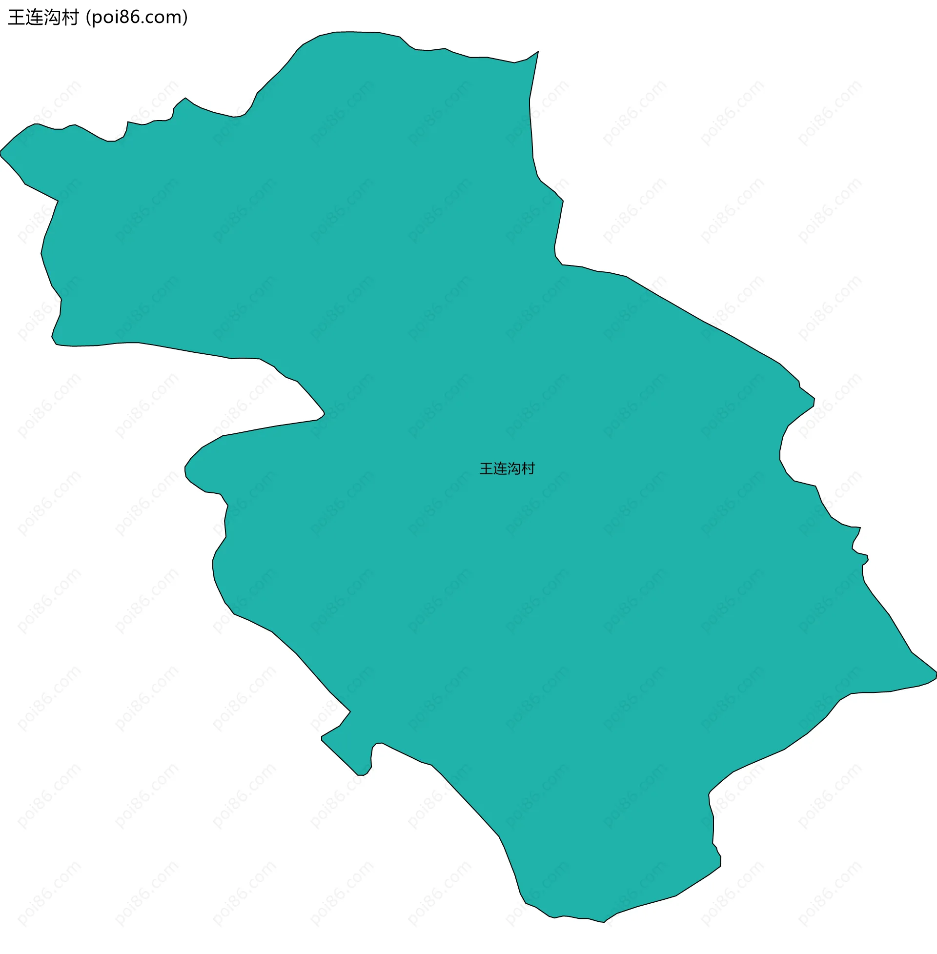 王连沟村边界地图