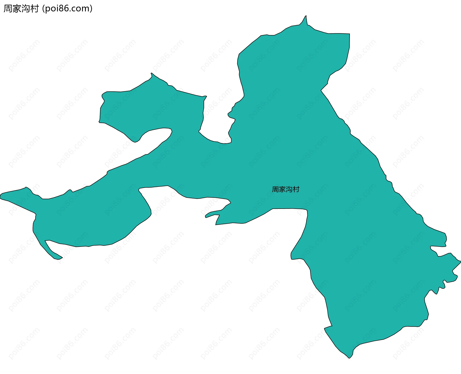 周家沟村边界地图