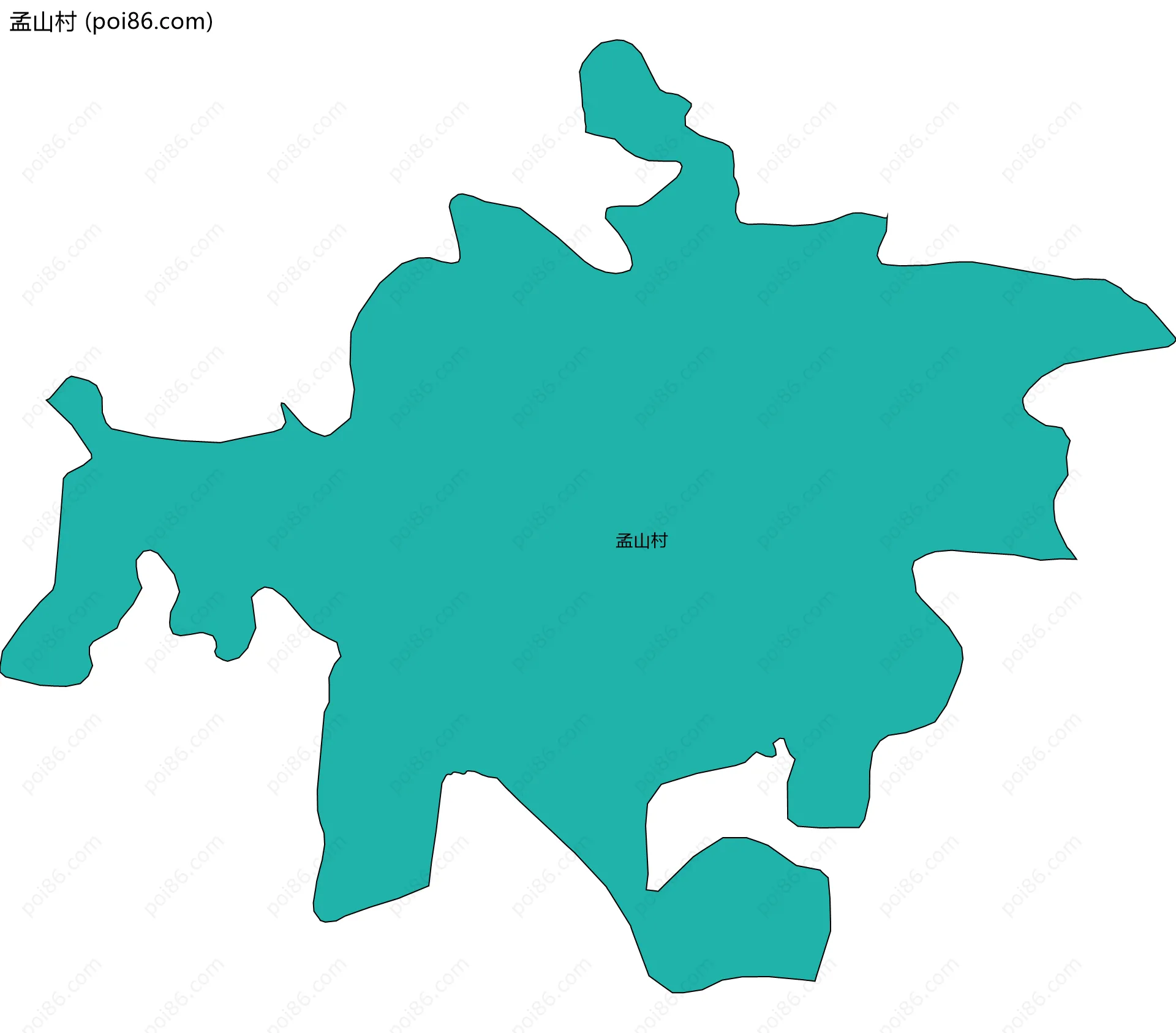 孟山村边界地图
