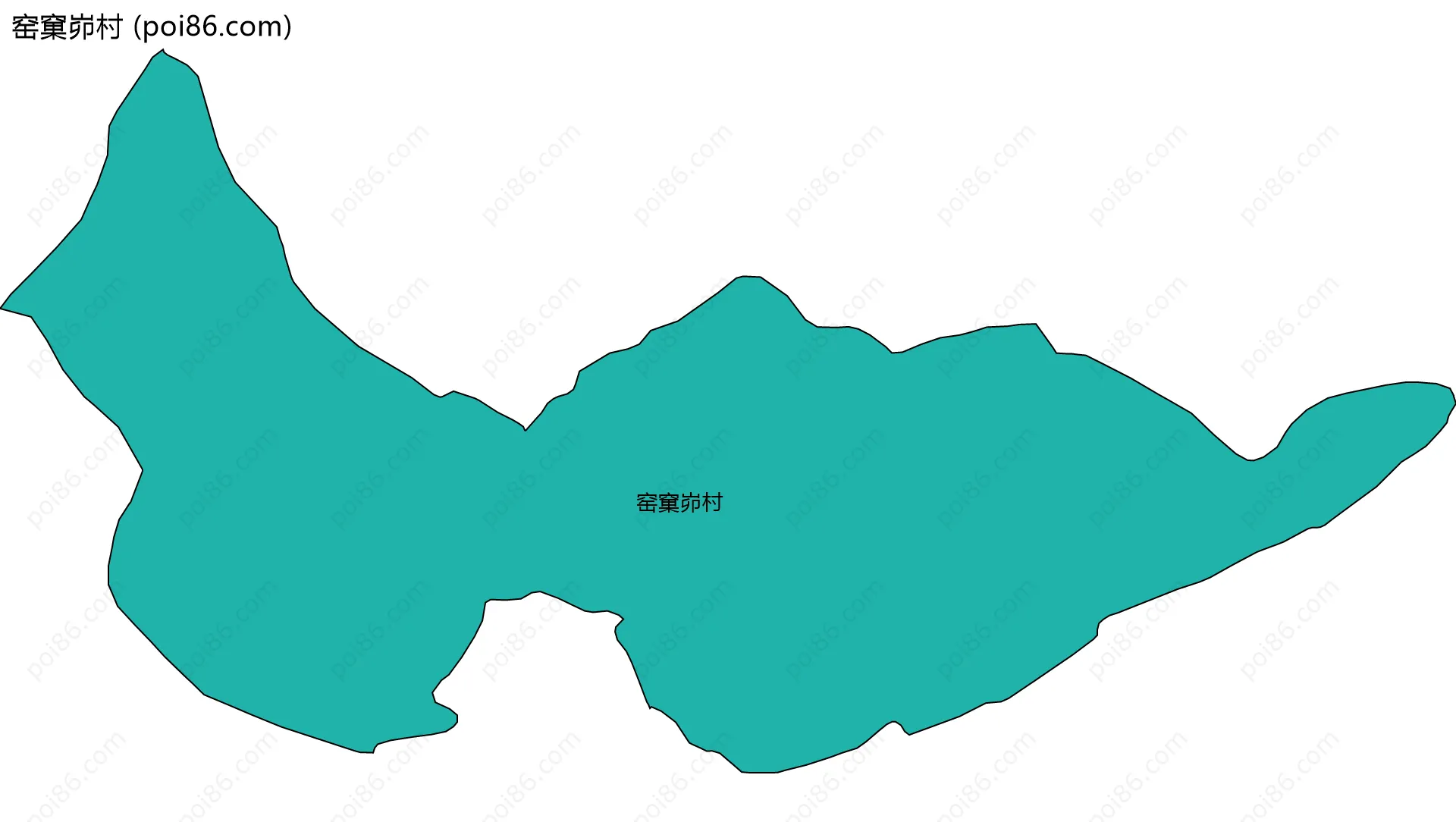 窑窠峁村边界地图