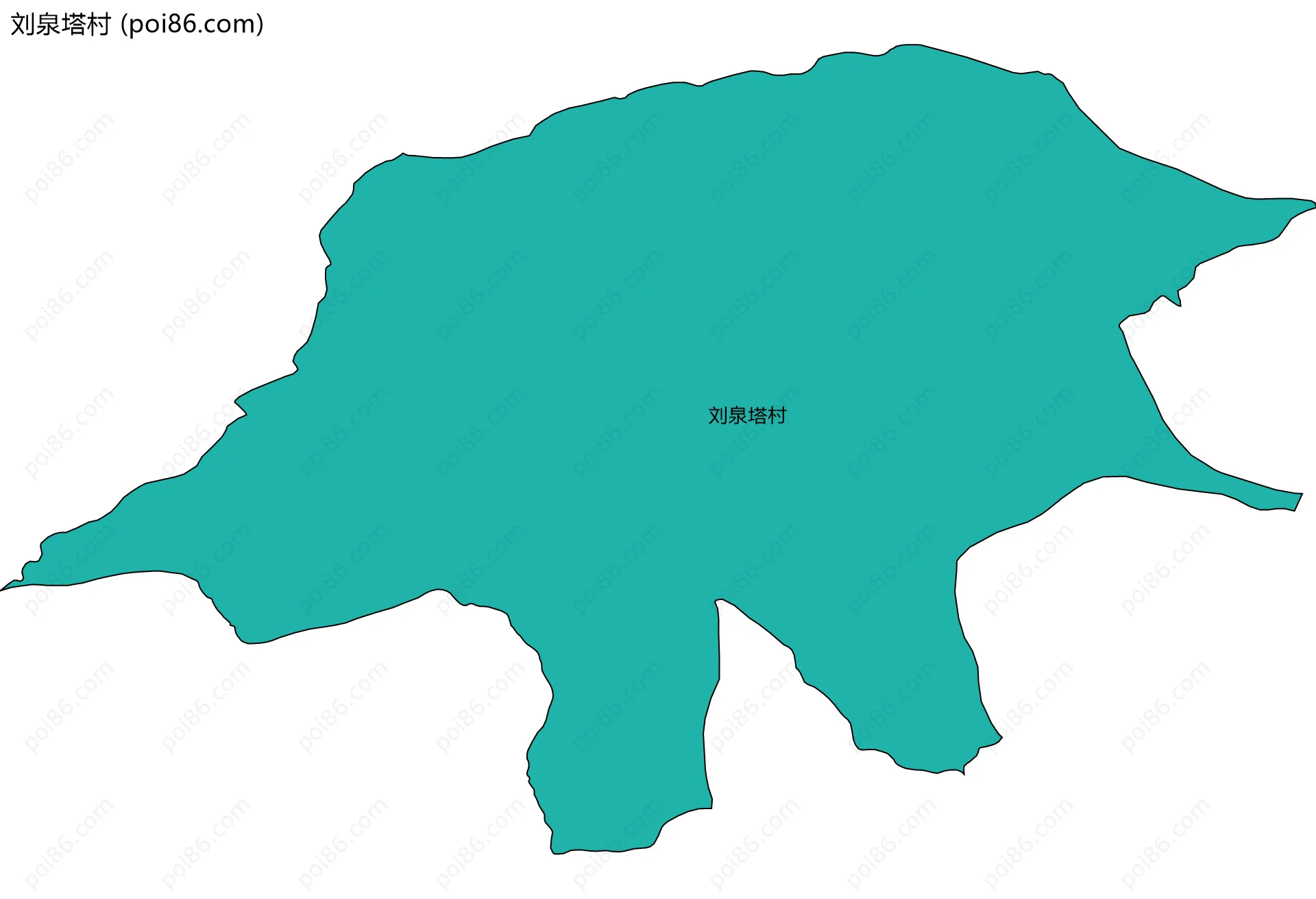 刘泉塔村边界地图