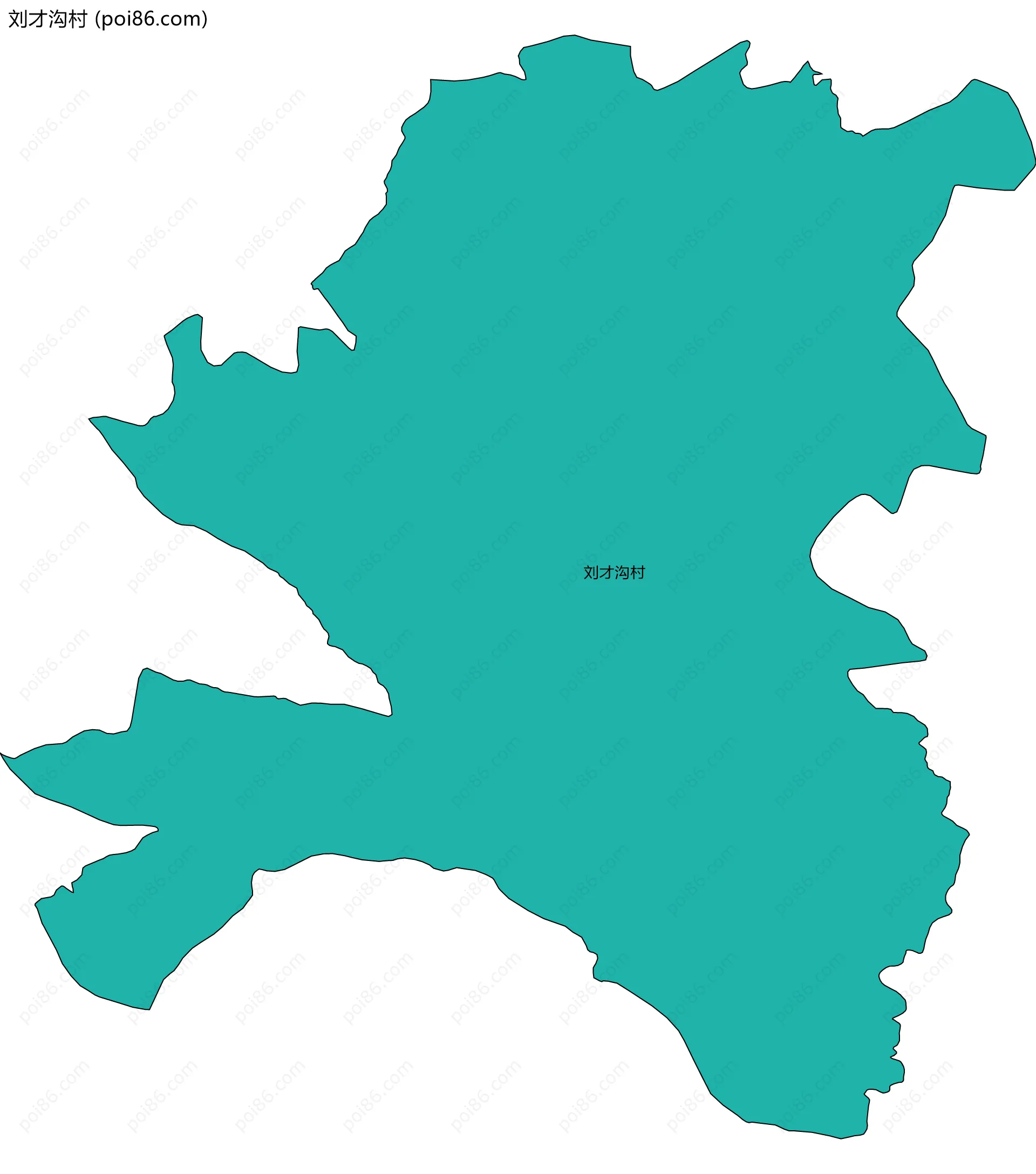 刘才沟村边界地图