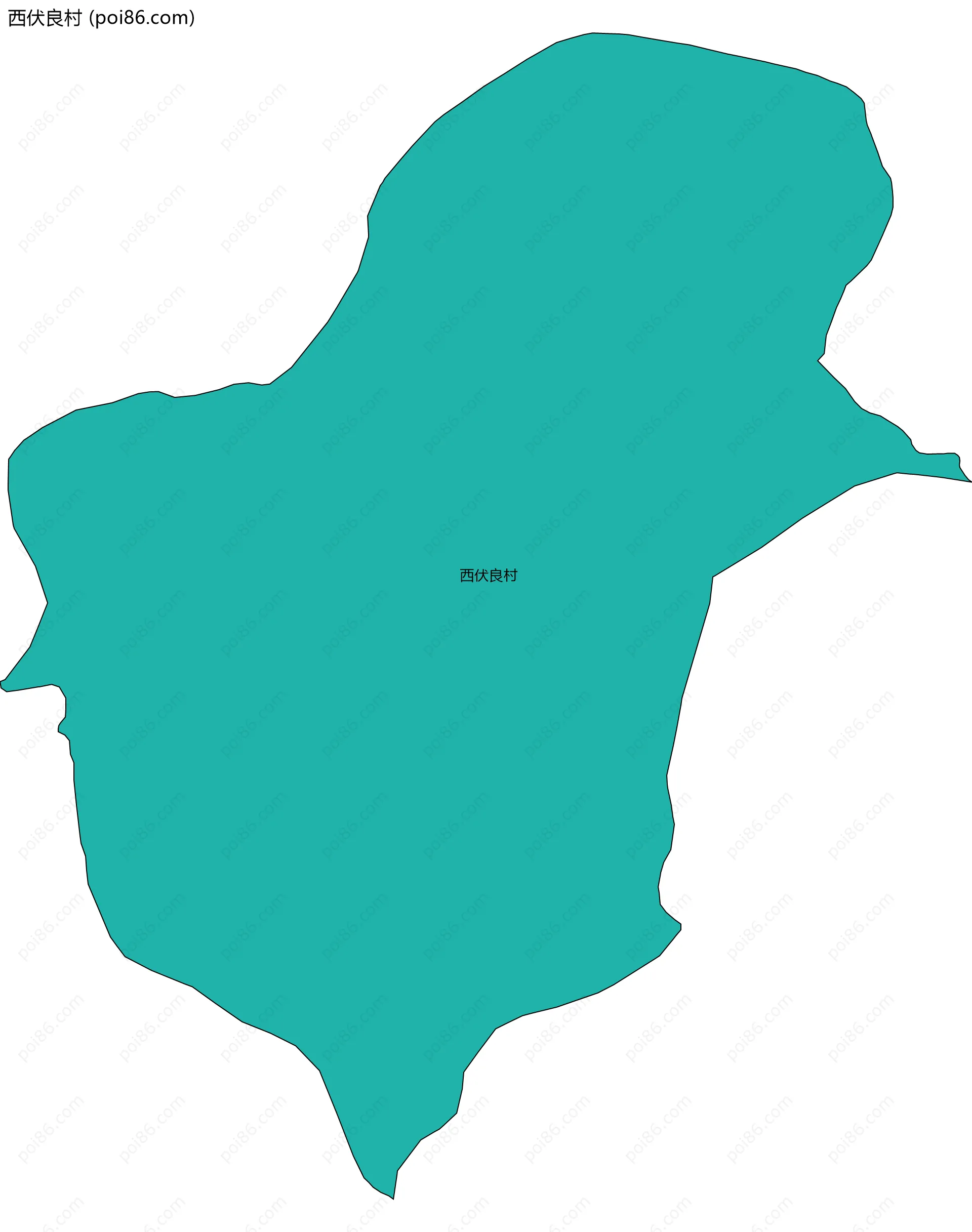 西伏良村边界地图