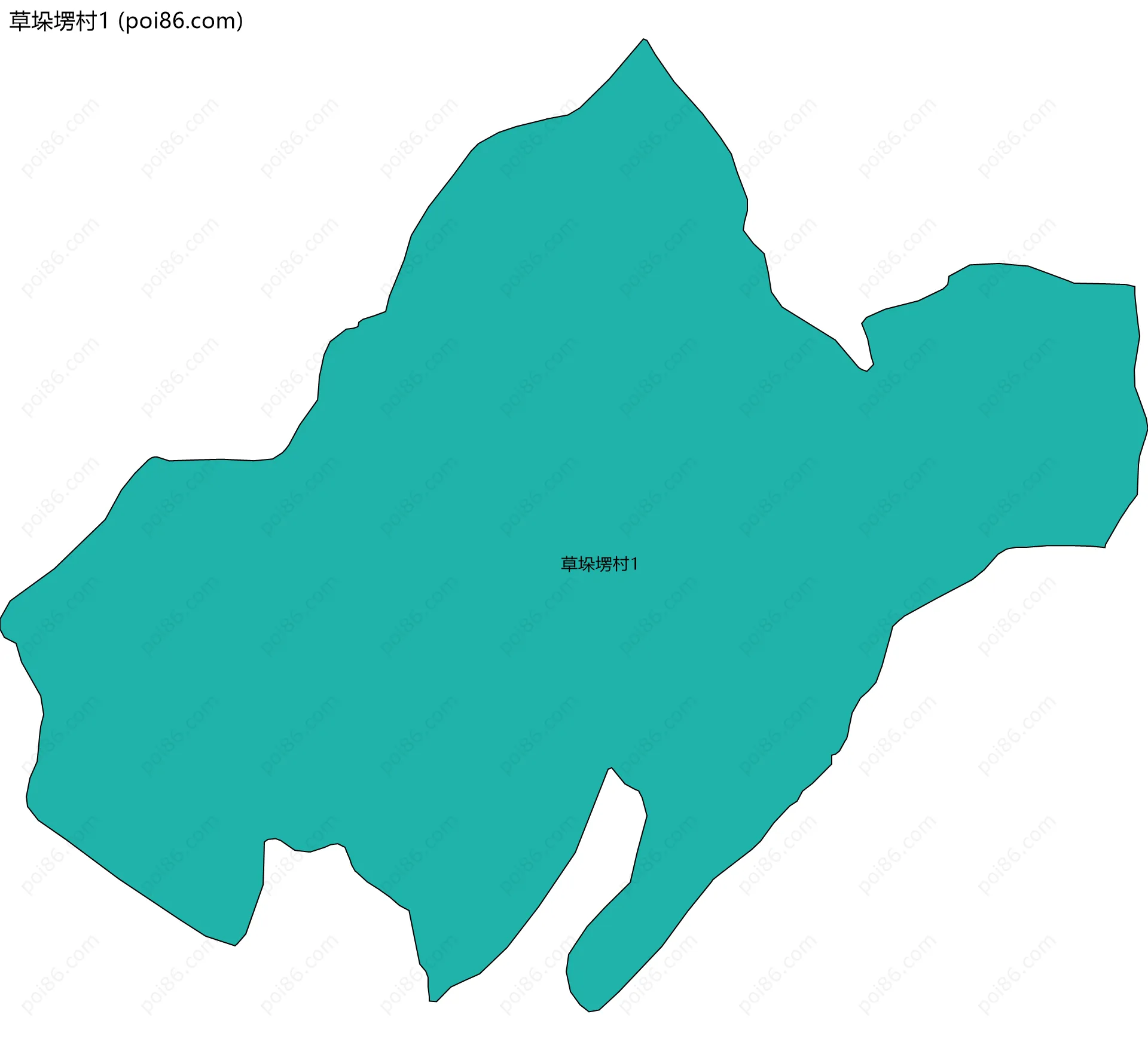 草垛塄村1边界地图