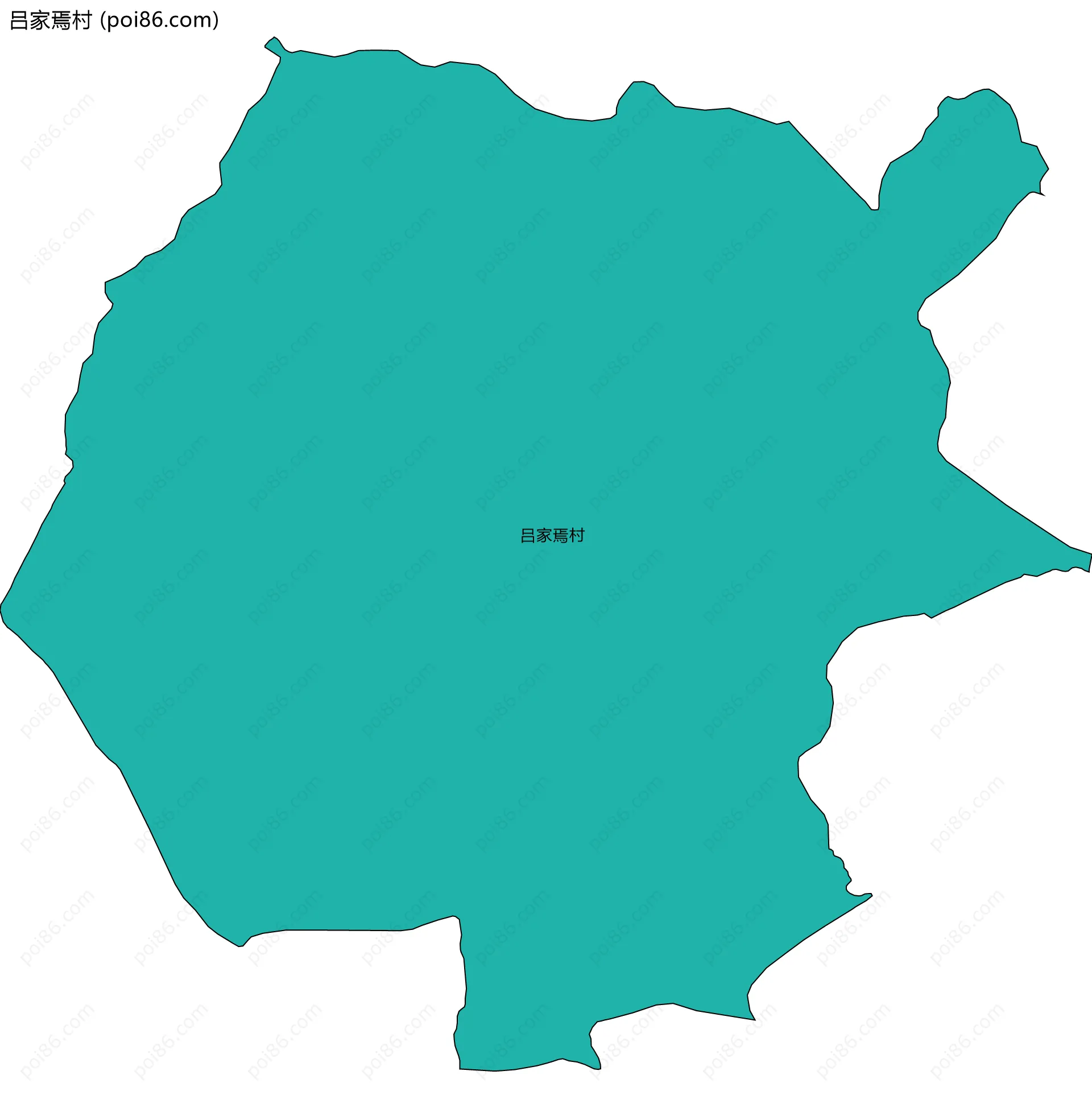 吕家焉村边界地图