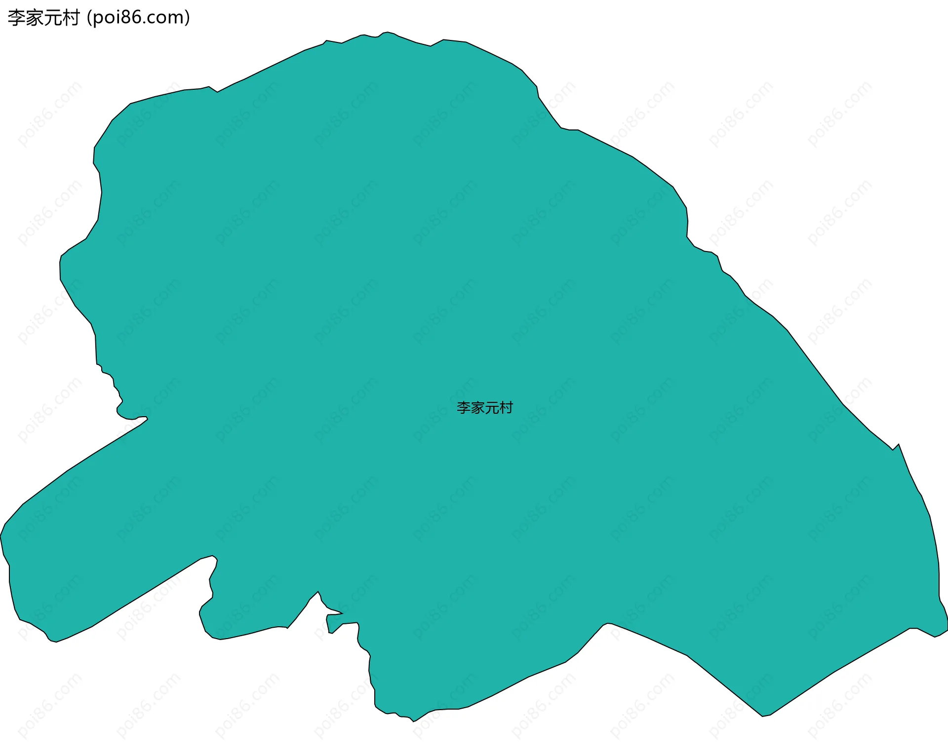 李家元村边界地图