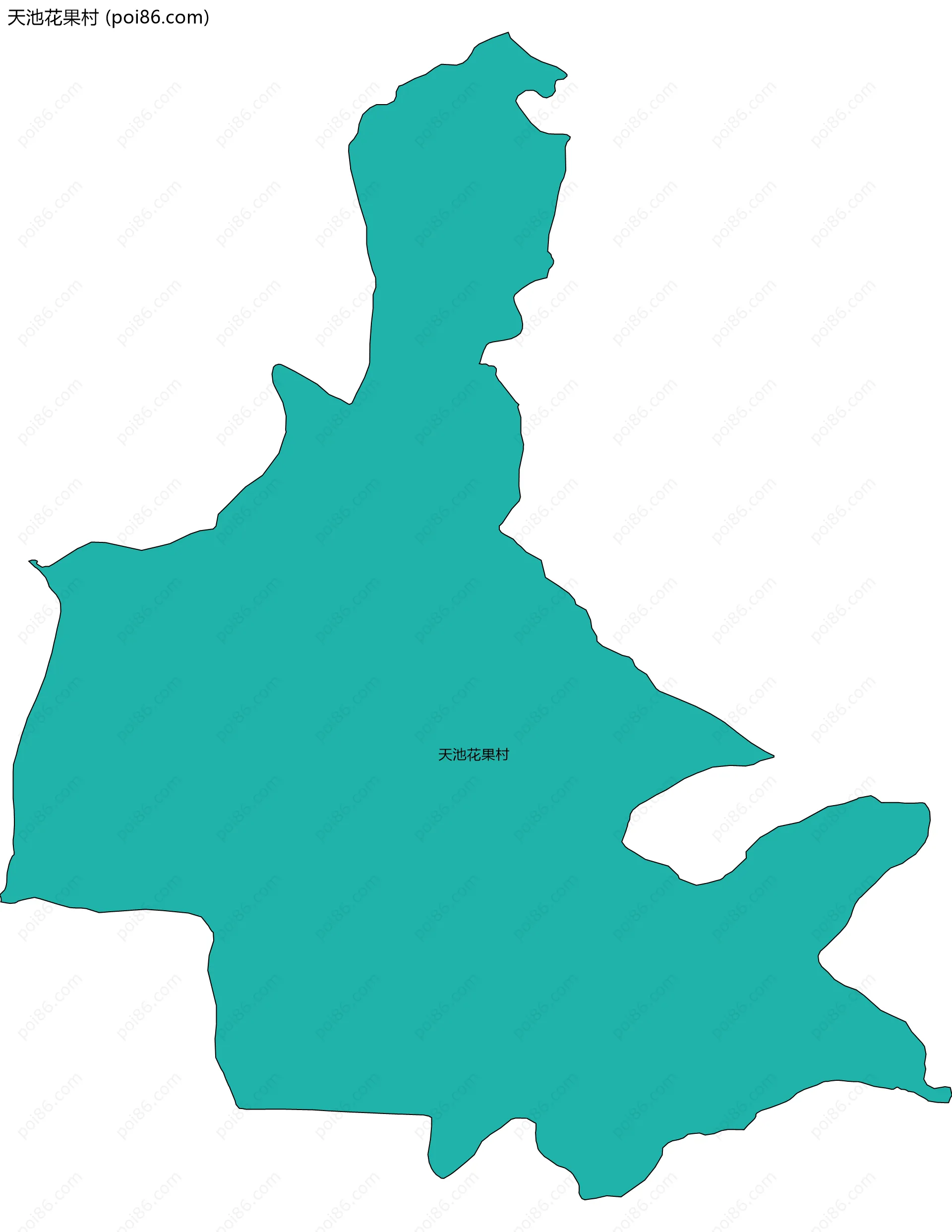 天池花果村边界地图
