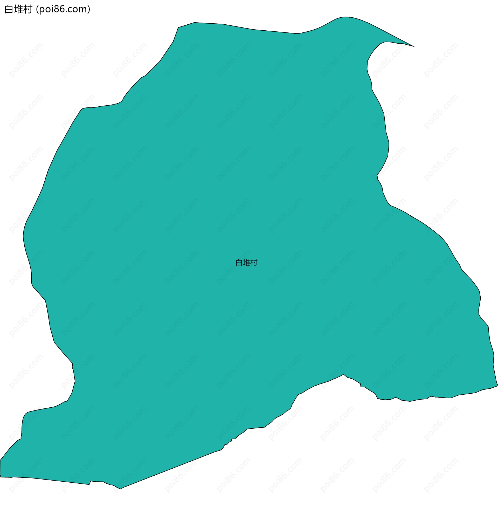 白堆村边界地图
