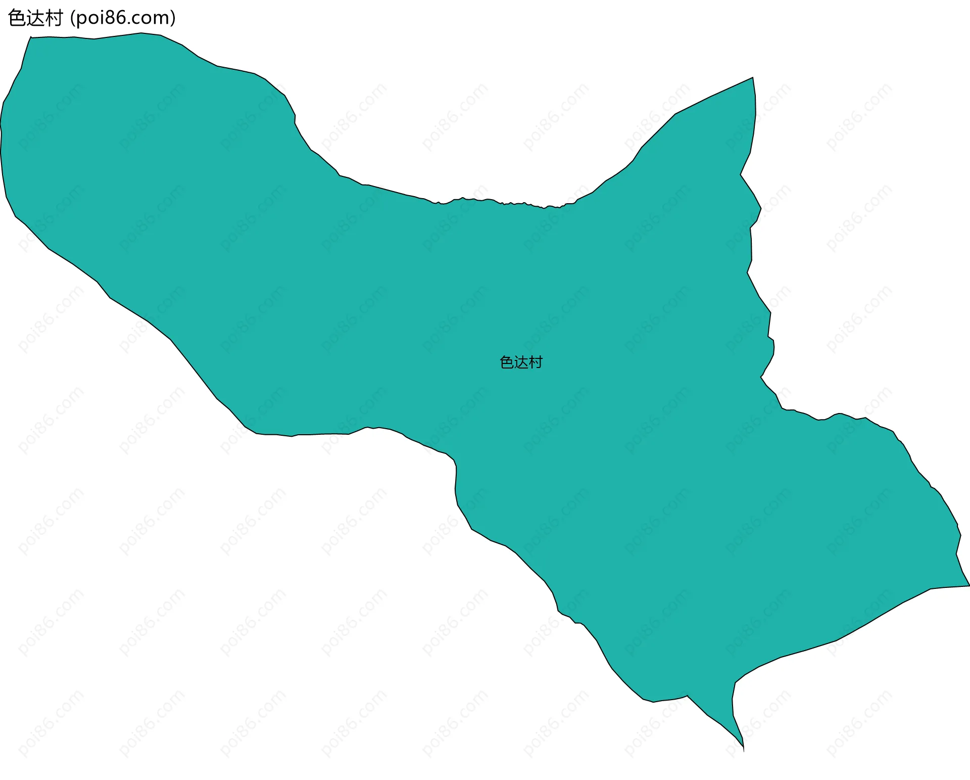 色达村边界地图