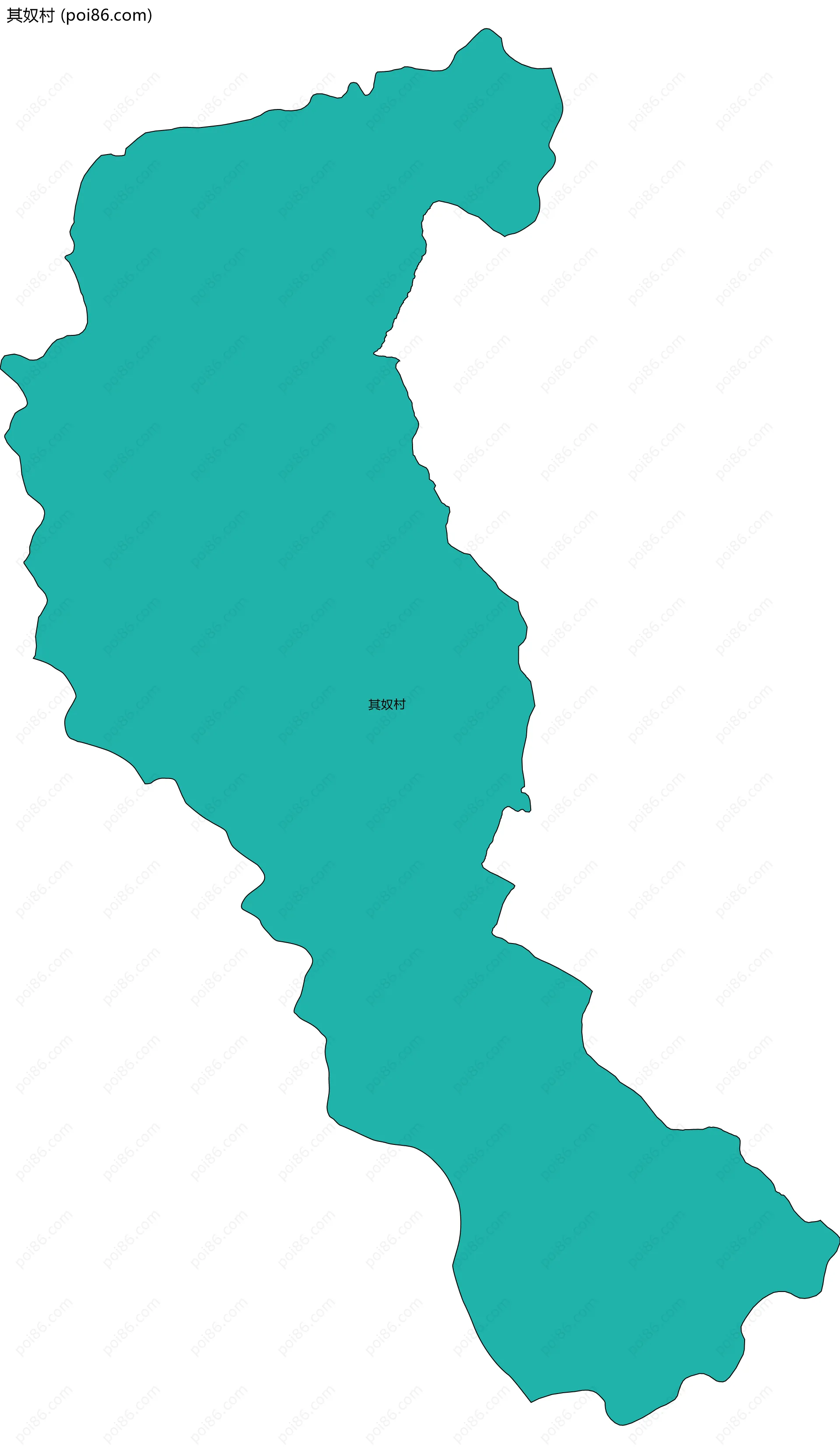 其奴村边界地图
