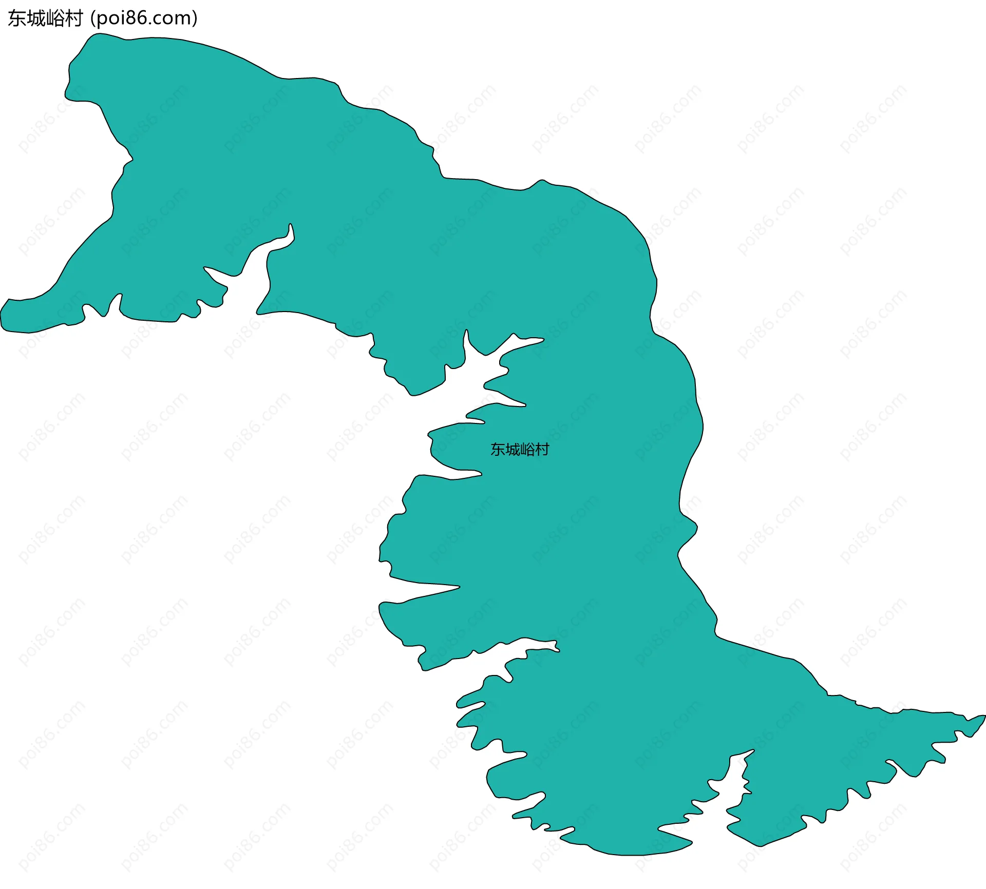 东城峪村边界地图