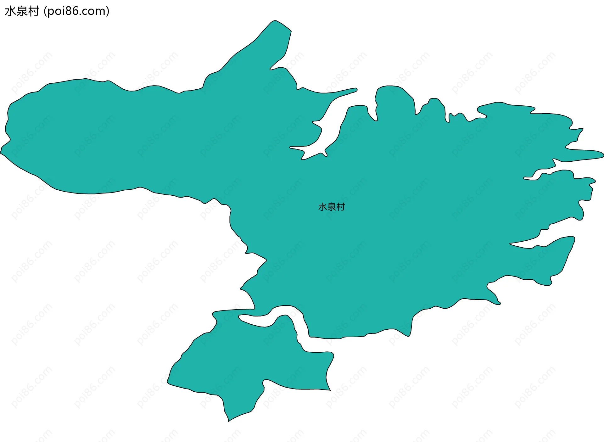 水泉村边界地图