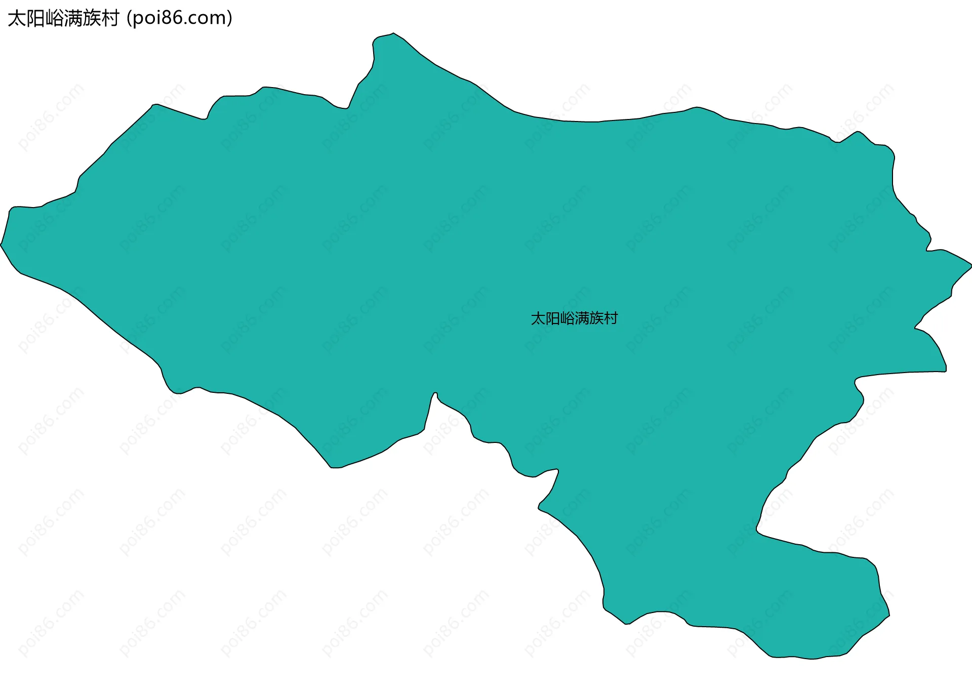 太阳峪满族村边界地图
