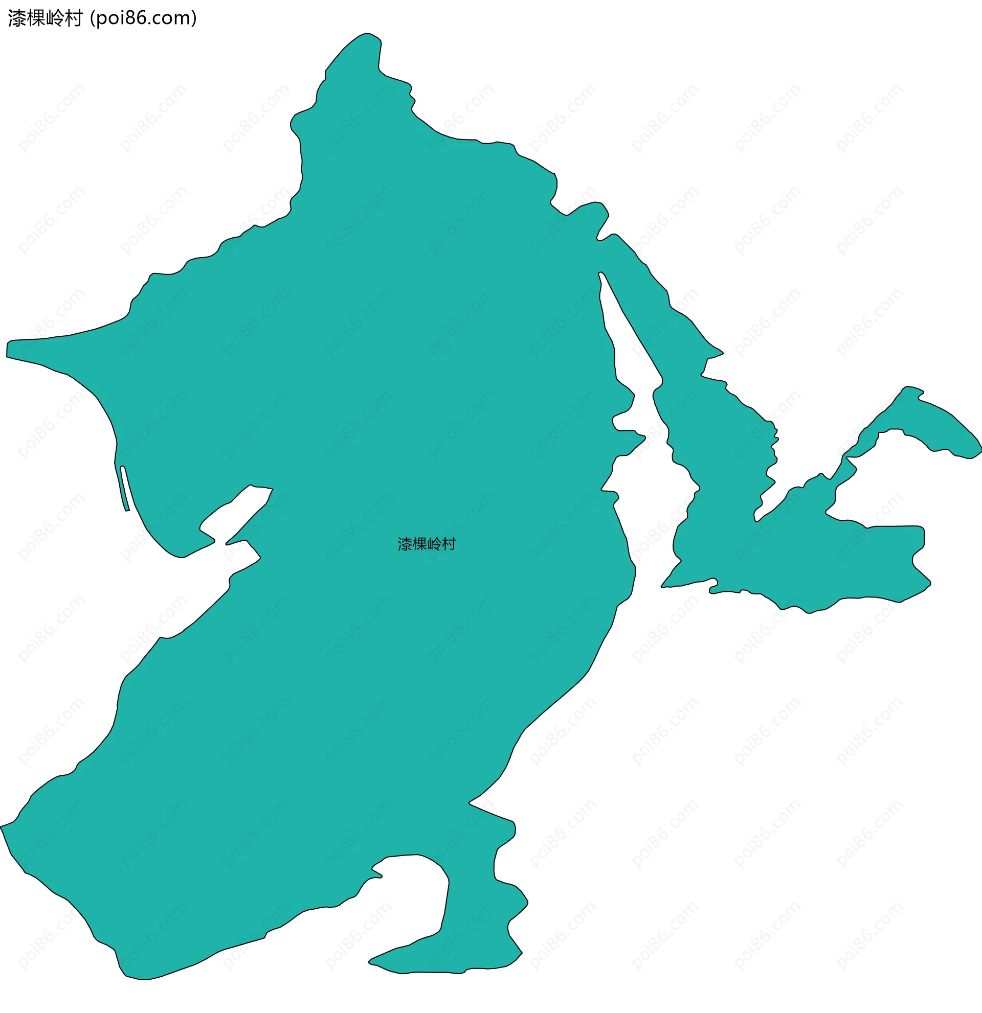 漆棵岭村边界地图