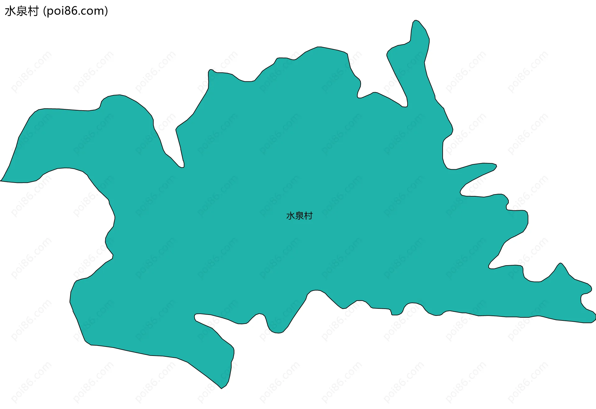 水泉村边界地图