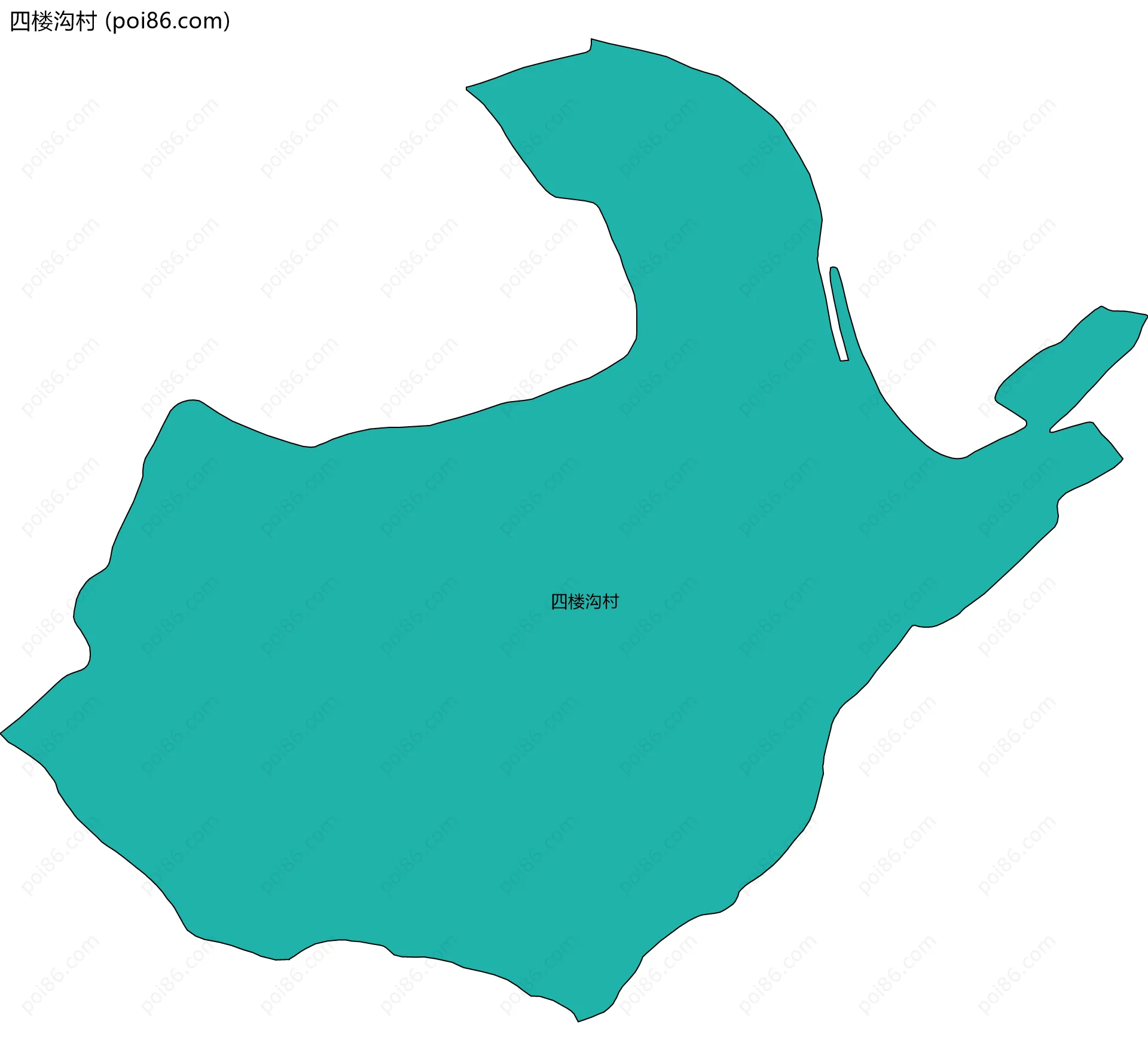 四楼沟村边界地图