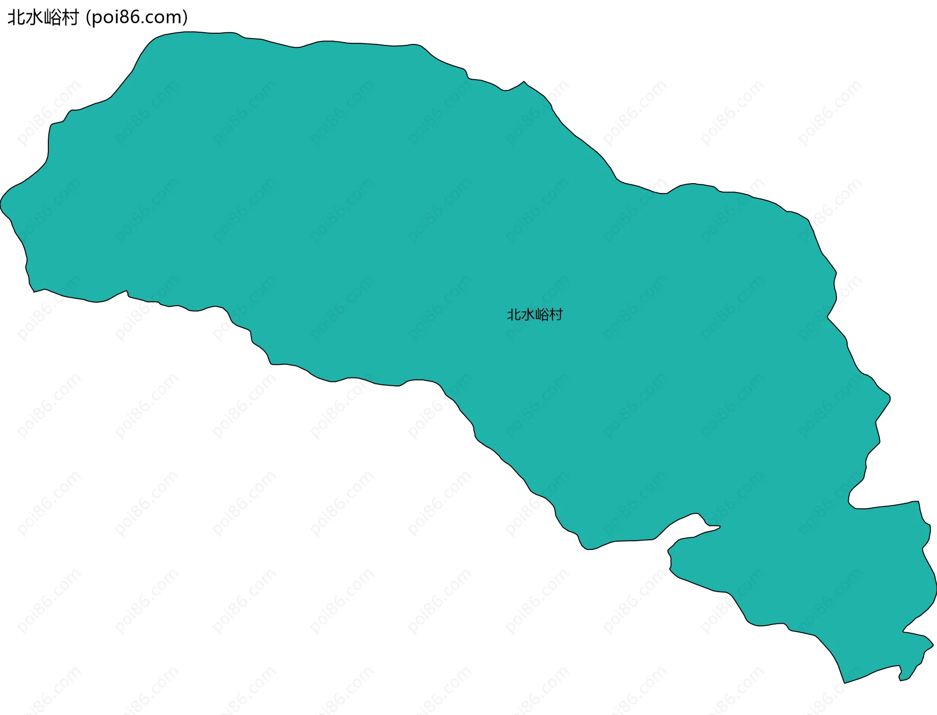 北水峪村边界地图