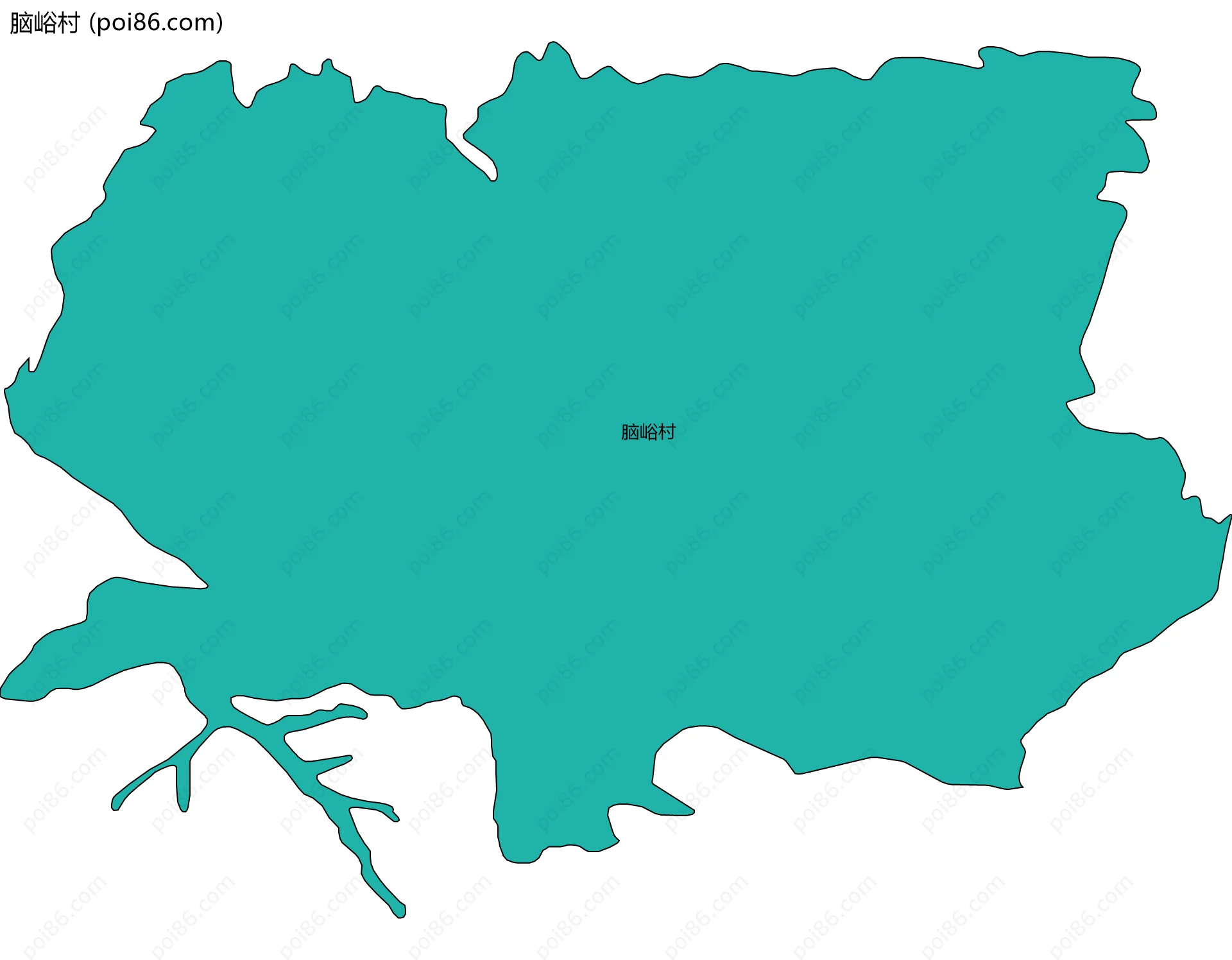 脑峪村边界地图