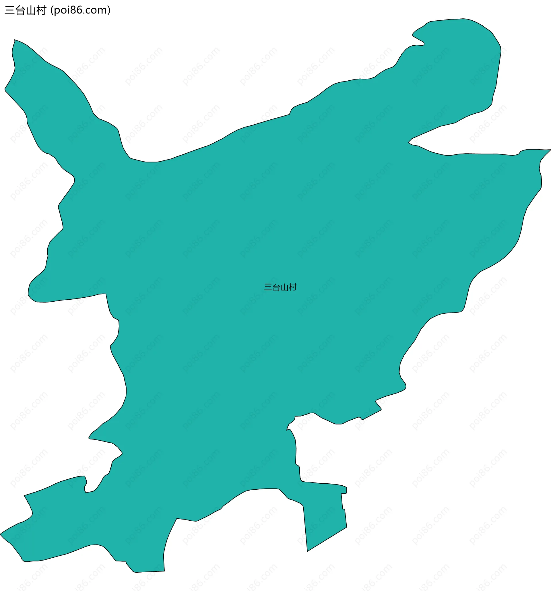 三台山村边界地图