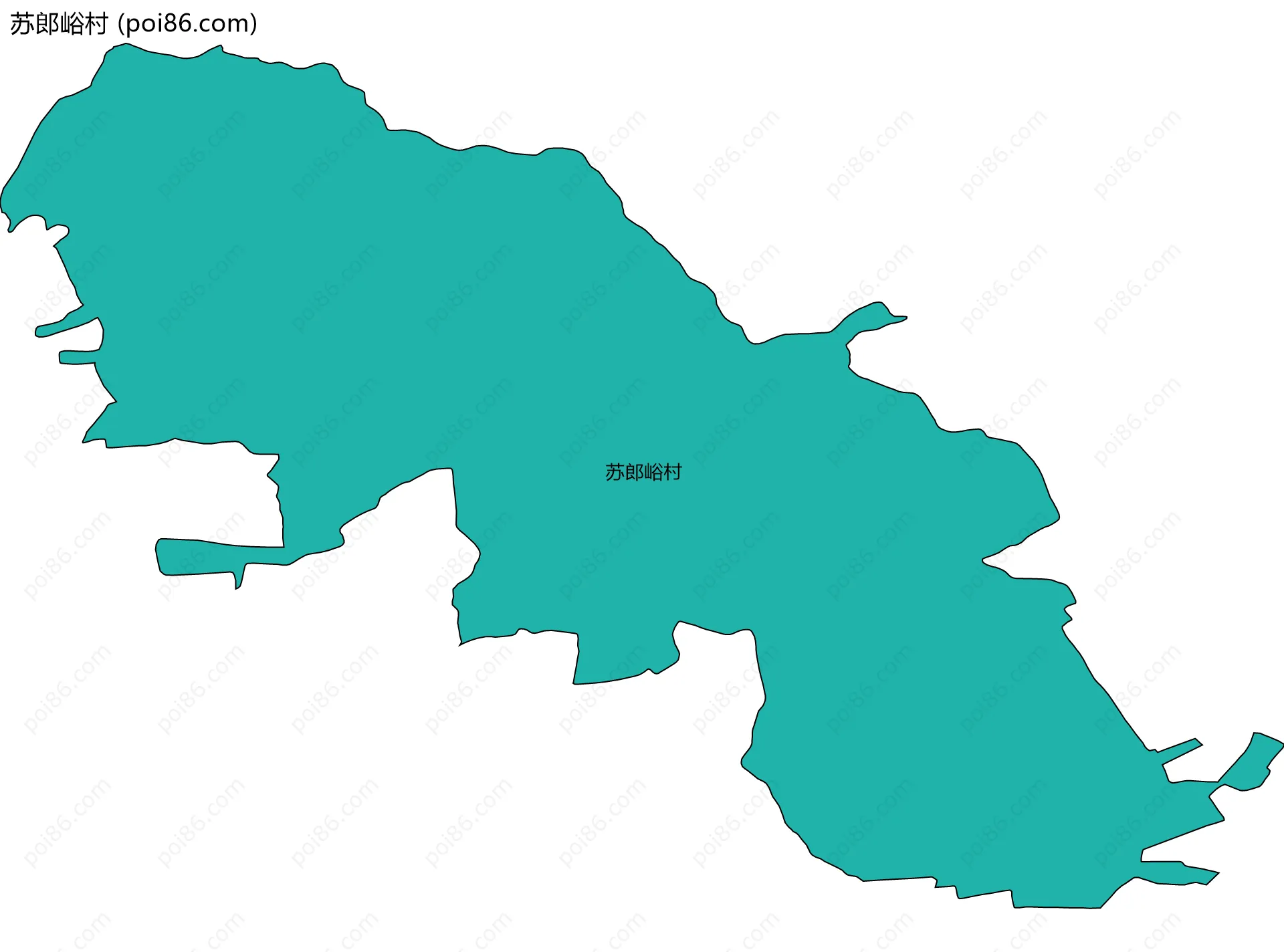苏郎峪村边界地图