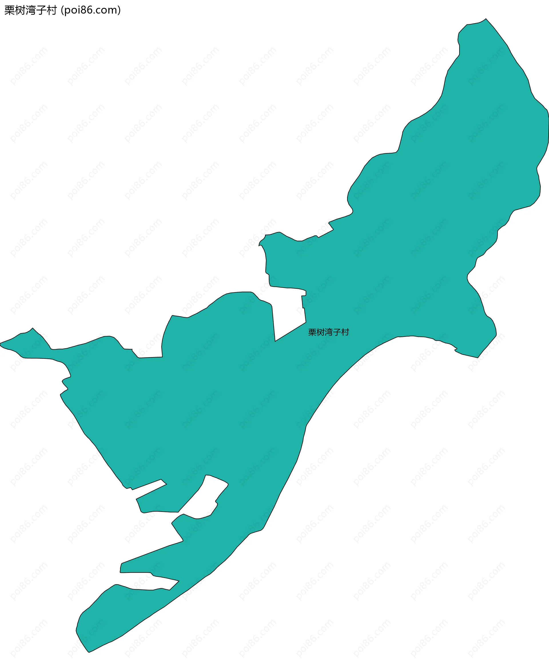 栗树湾子村边界地图