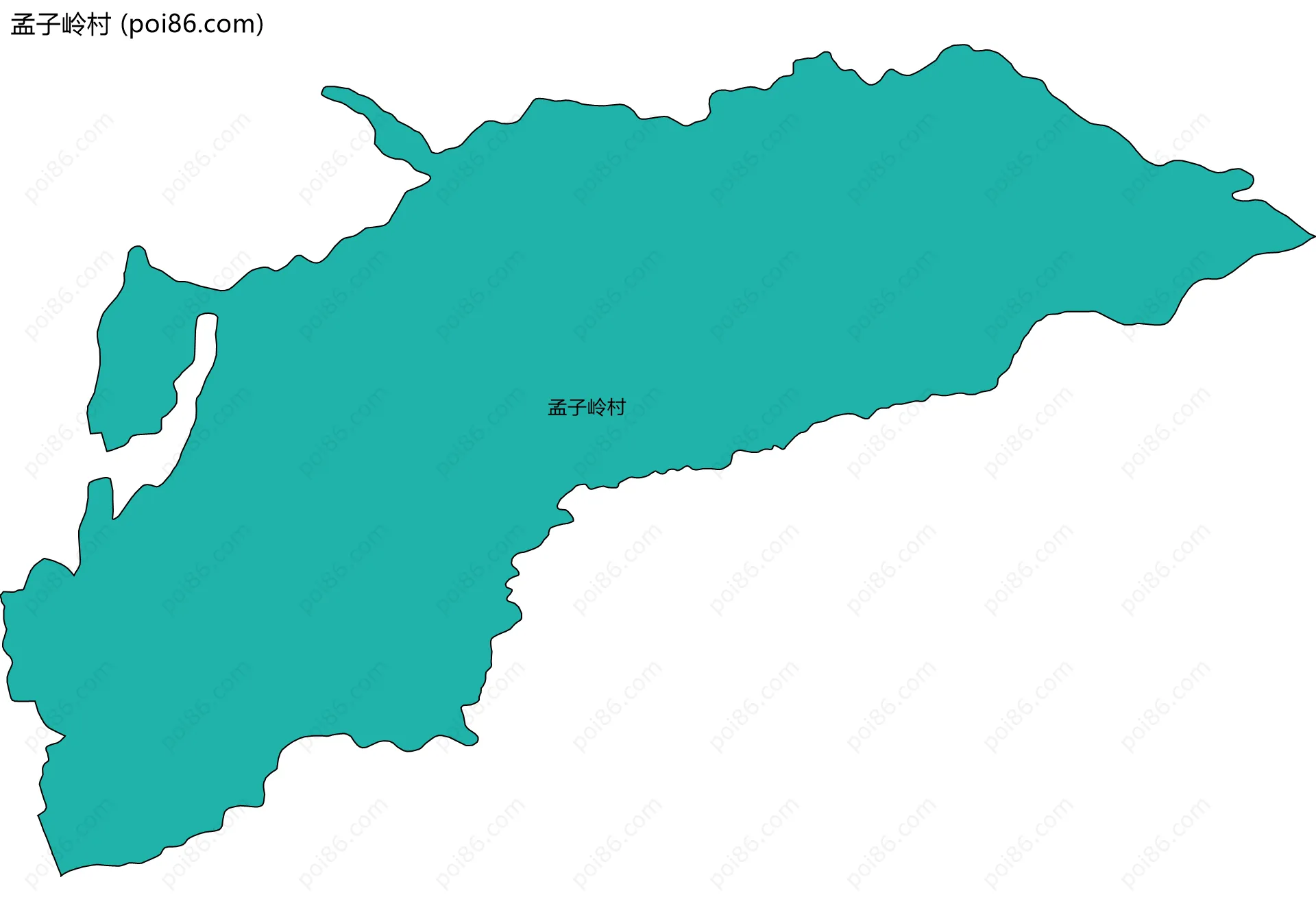 孟子岭村边界地图