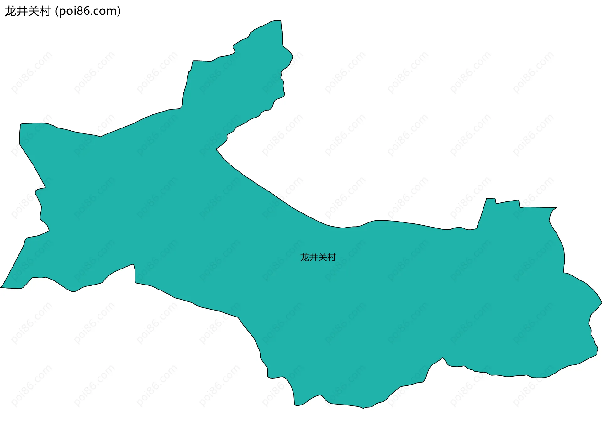 龙井关村边界地图