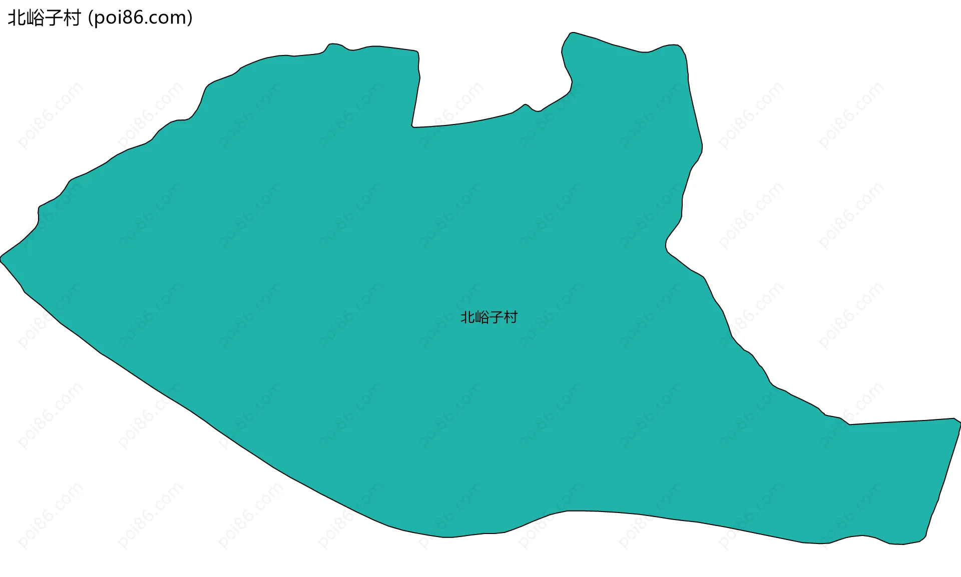 北峪子村边界地图