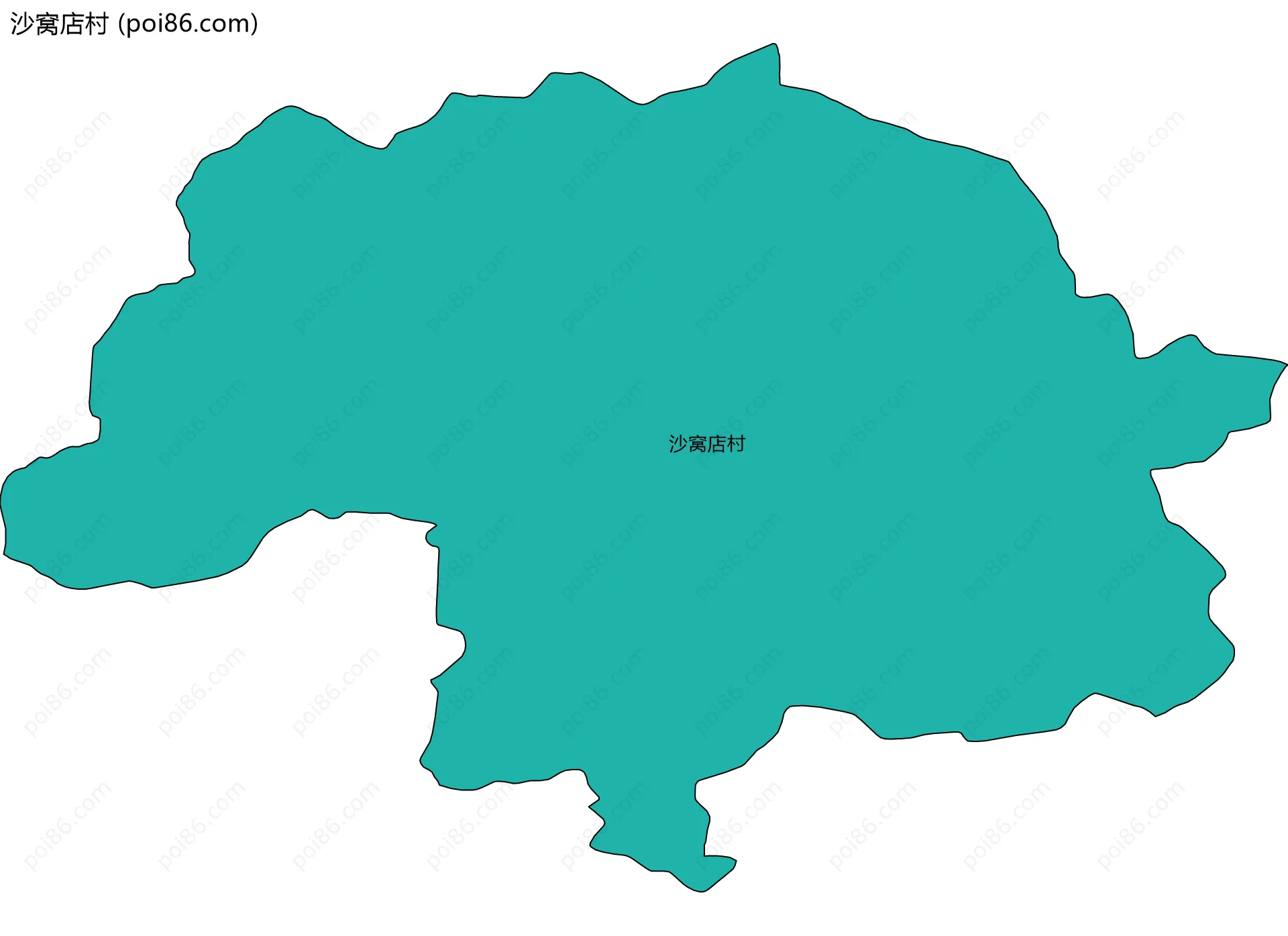 沙窝店村边界地图