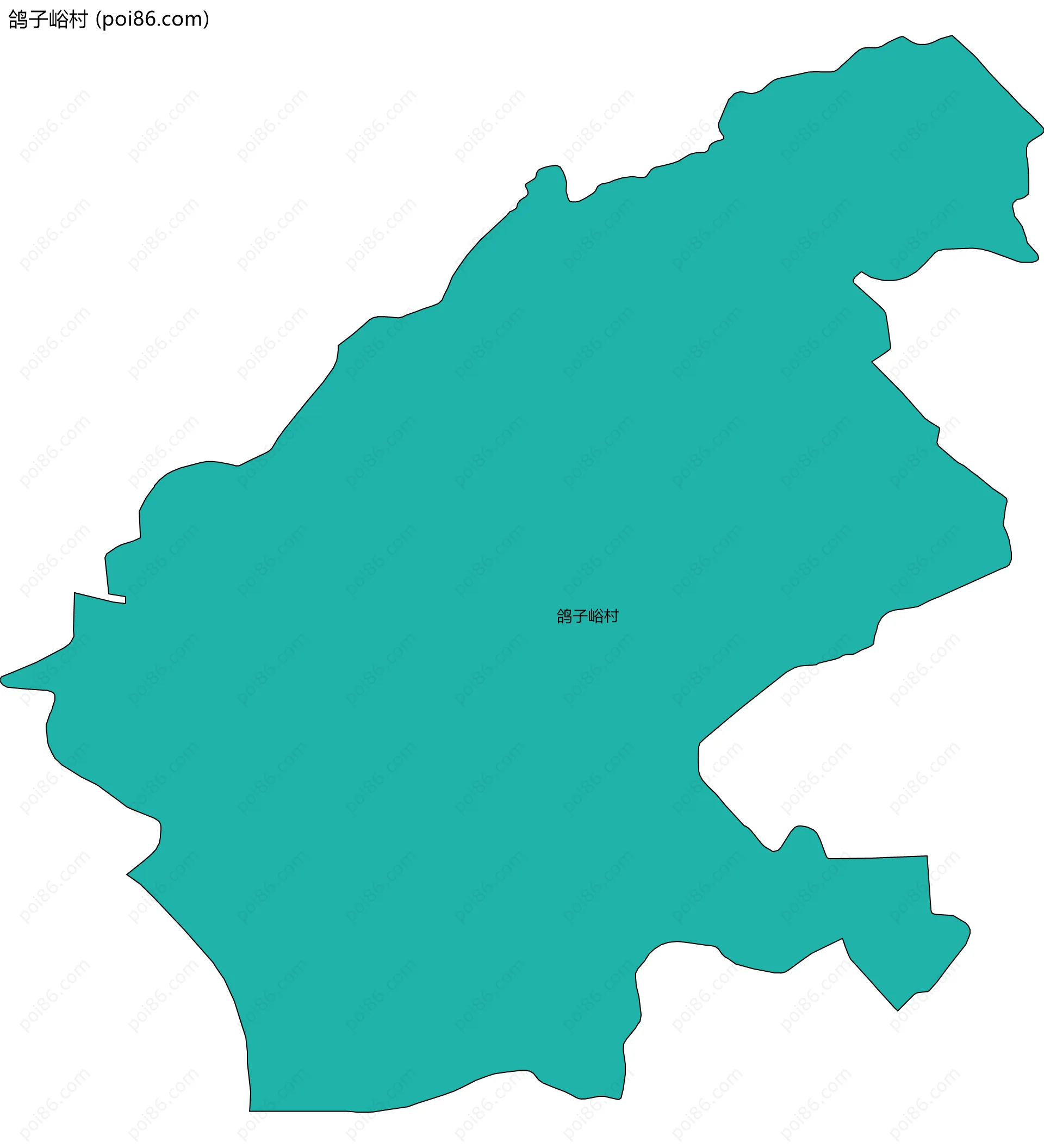 鸽子峪村边界地图