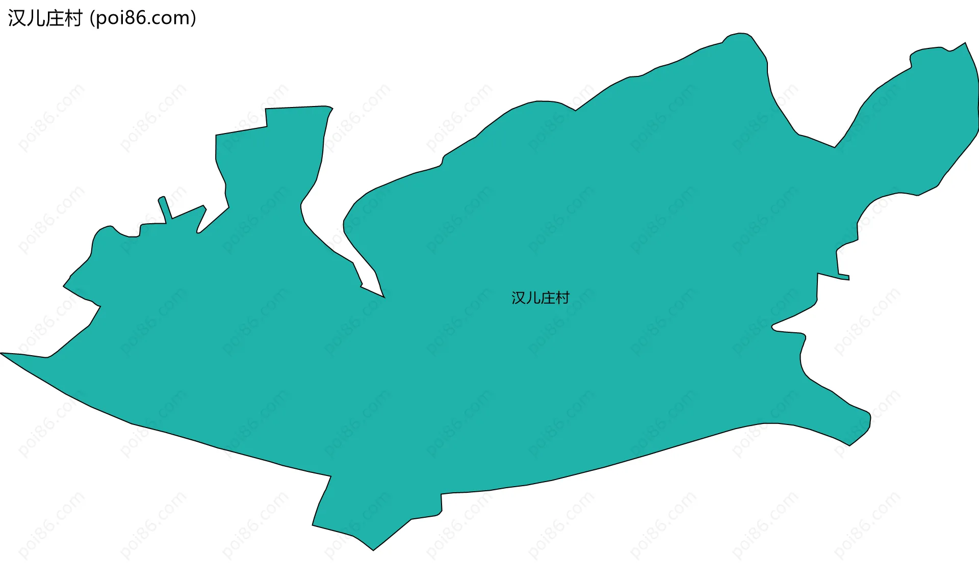 汉儿庄村边界地图