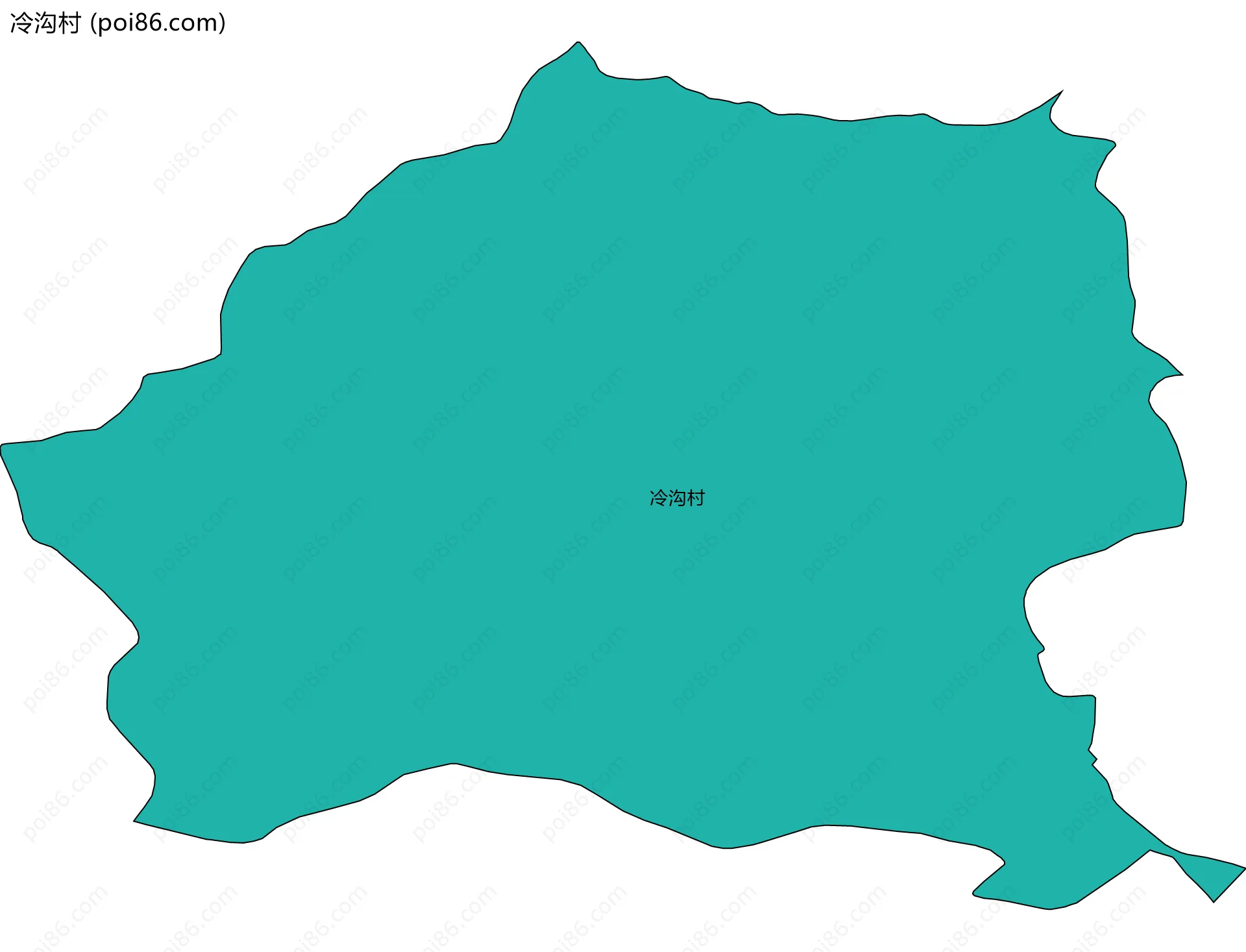 冷沟村边界地图
