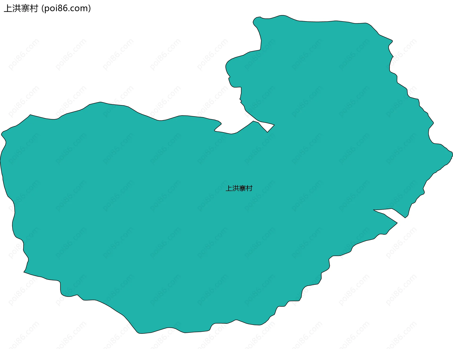 上洪寨村边界地图