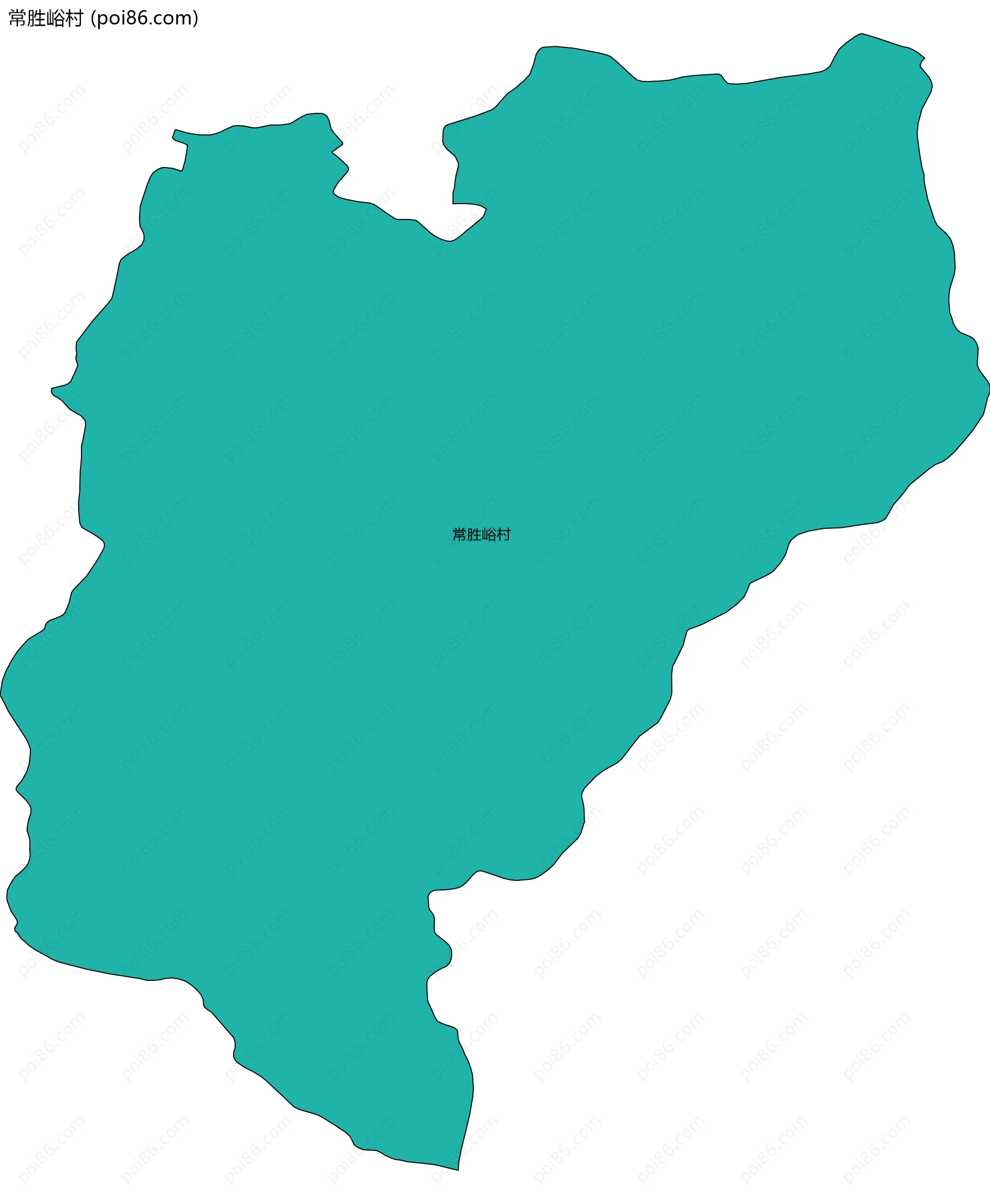 常胜峪村边界地图