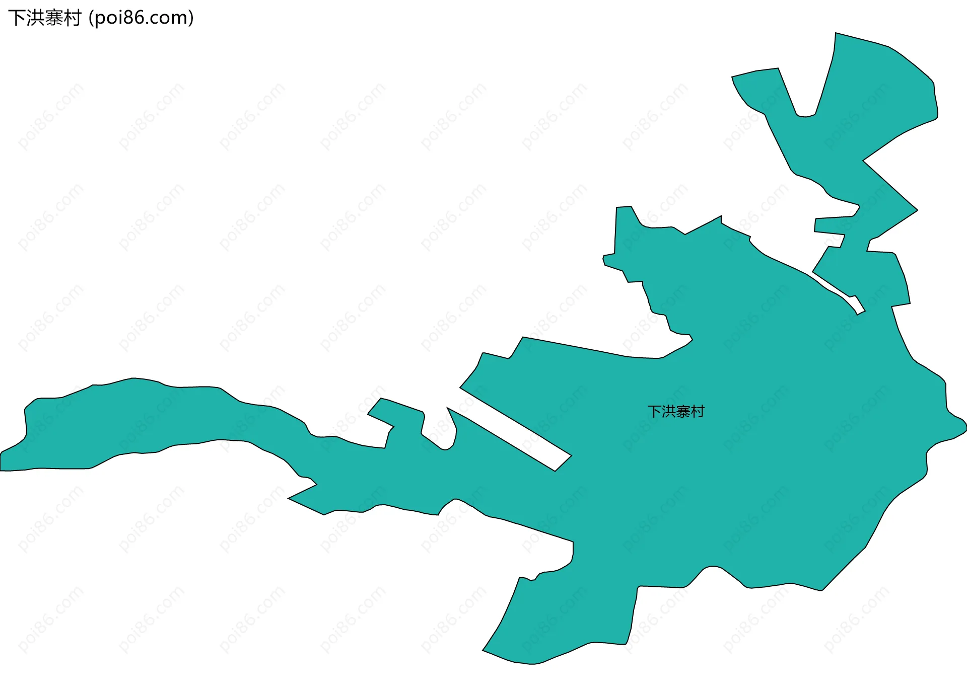 下洪寨村边界地图
