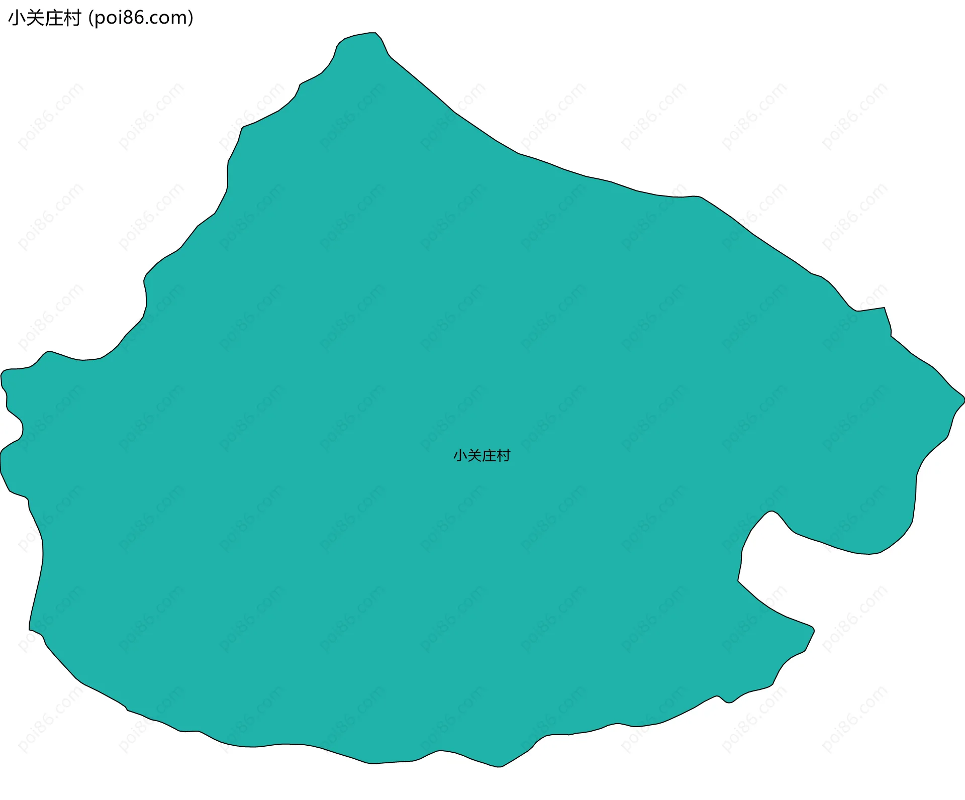 小关庄村边界地图