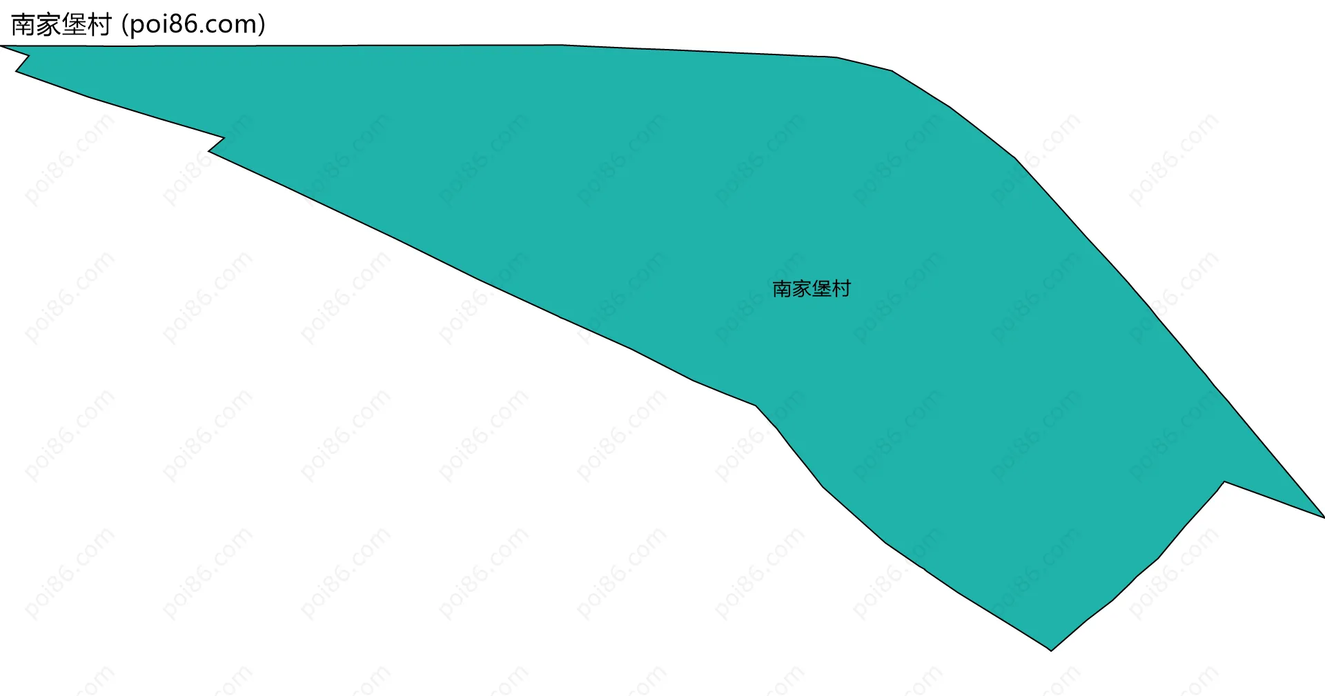 南家堡村边界地图