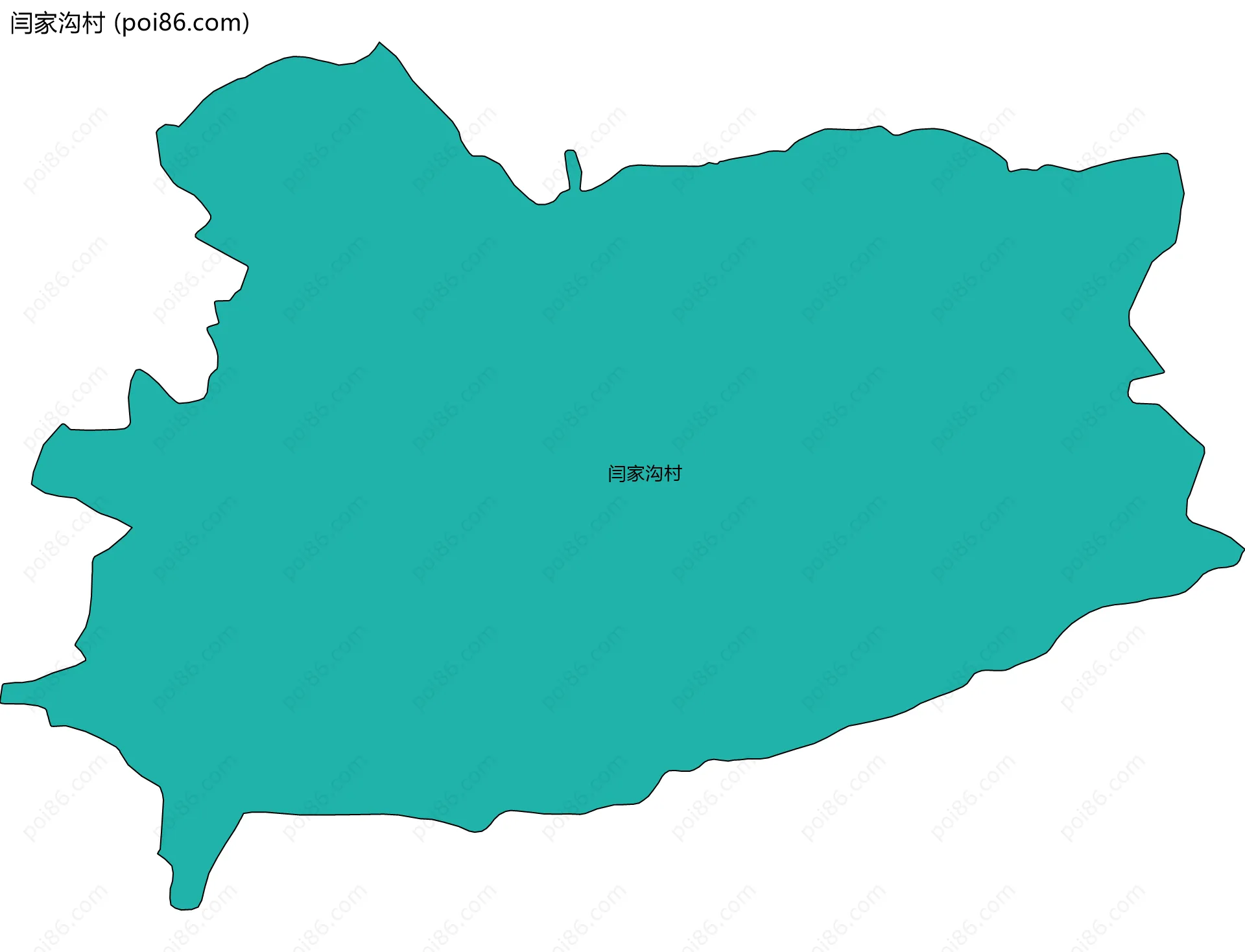 闫家沟村边界地图