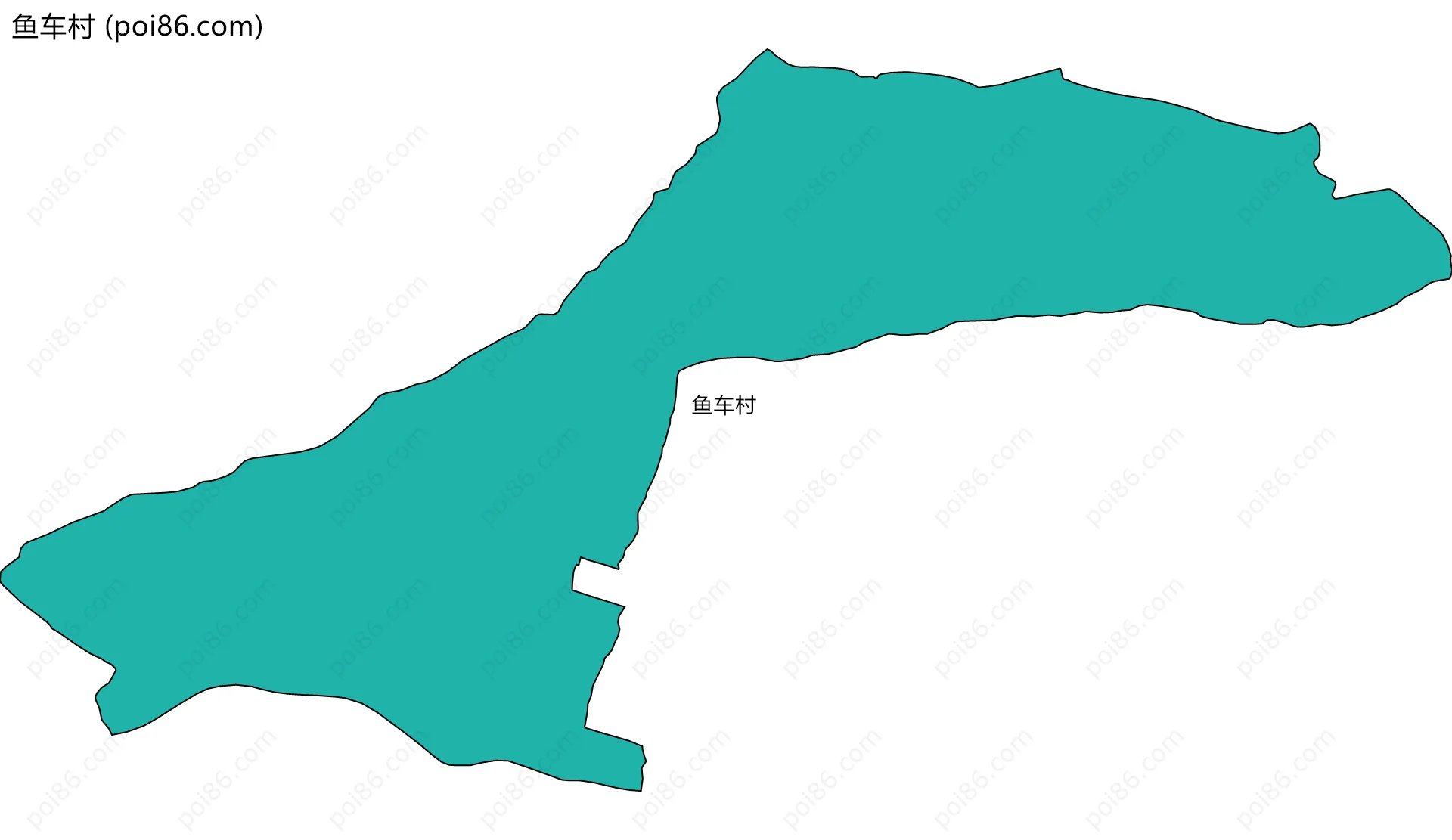 鱼车村边界地图