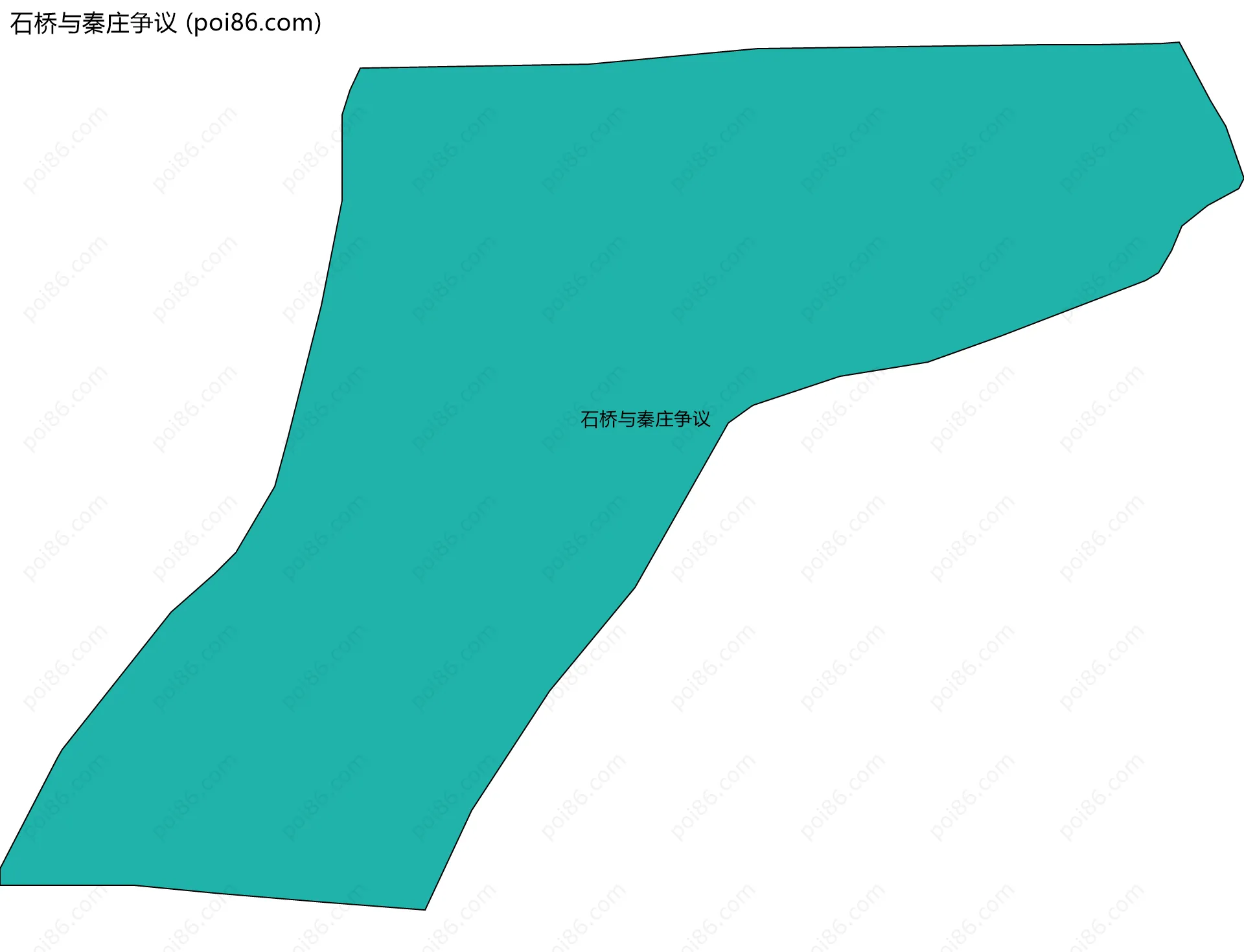 石桥与秦庄争议边界地图